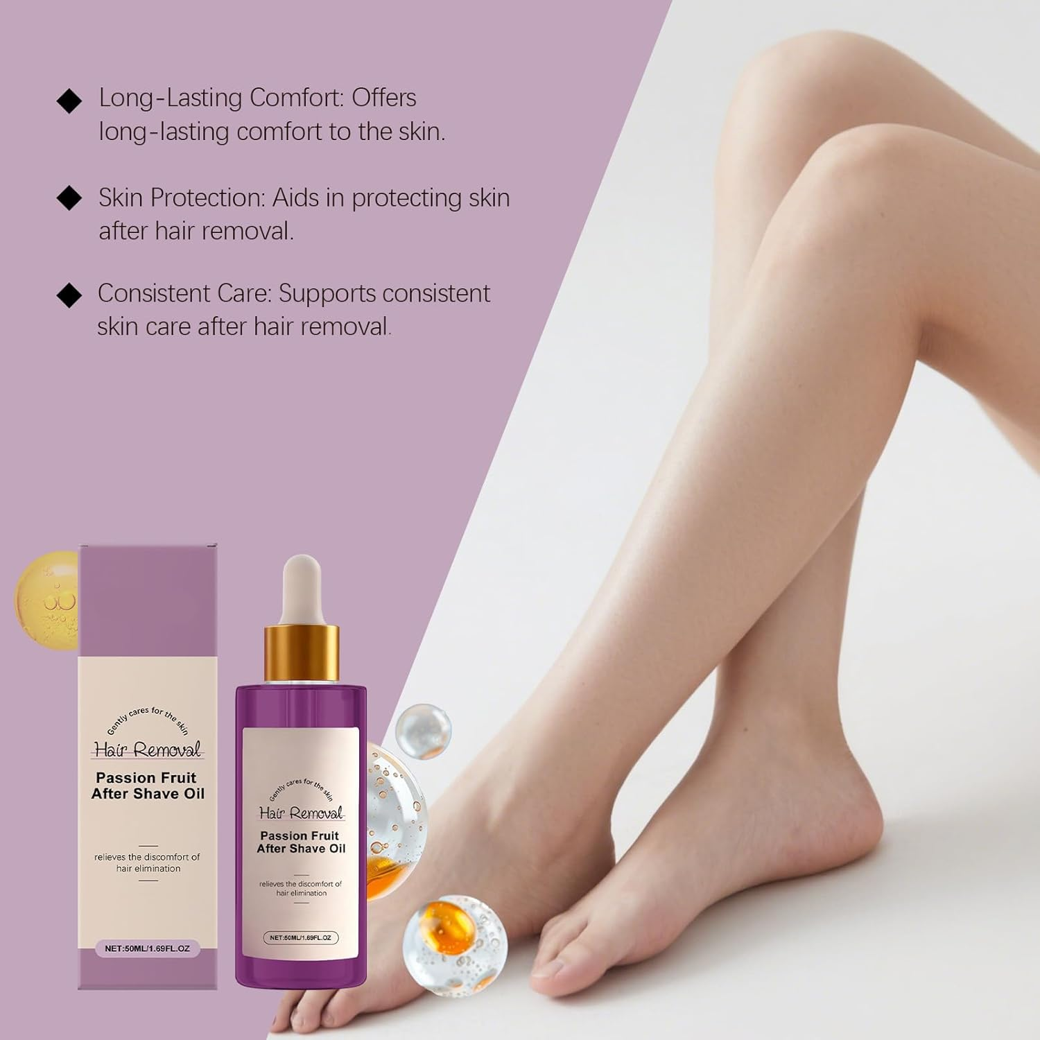 After Shave Oil,After Shave Oil Women for Smooth Skin,Reduce Hairs & Dryness,Shaving Skin Care Oils,Hydrating & Soothing Body Serum,Gentle & Non-Irritating,Reduce Discomfort after Shaving (1 PCS) - 4 Pcs image number 5