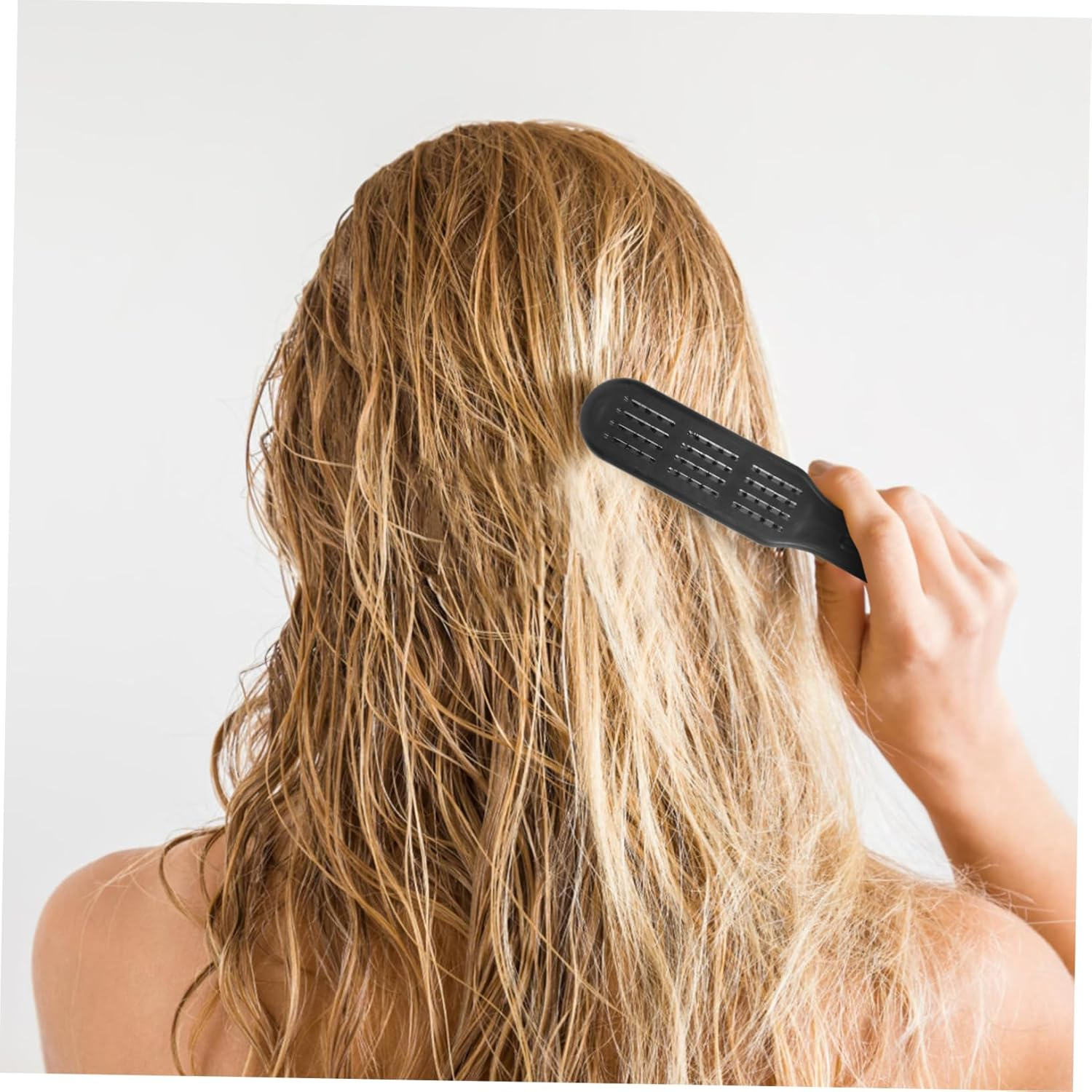 DONFAMDS Hair Straightening Comb Double Sided Static Hair Styling Brush Ergonomic Portable Design for Easy Use for Home Travel Hair Straightening Tool