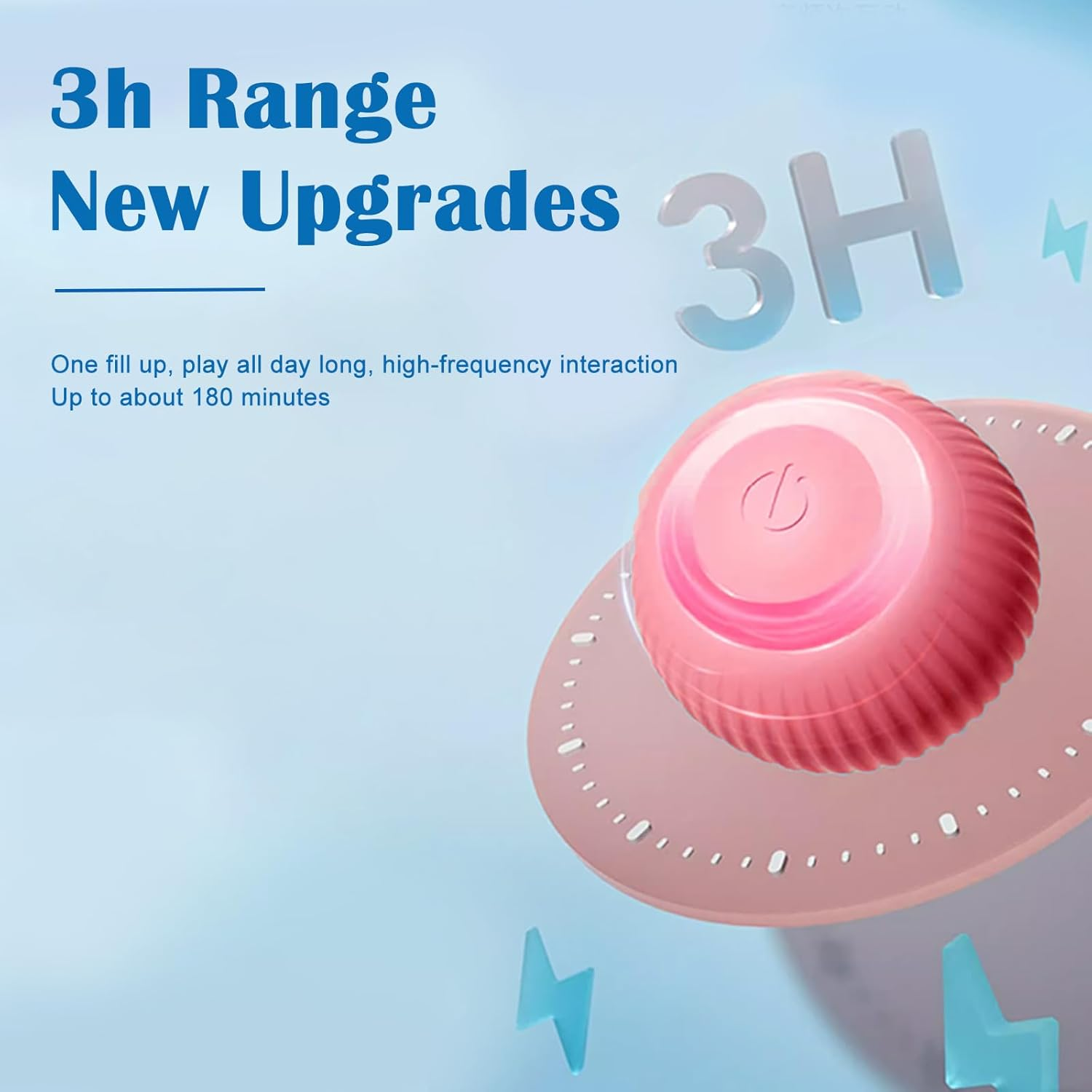 Petgravity Interactive Cat Ball Toy, Intelligent Cat Toys with LED Lights, Automatic Moving Rolling Ball for Indoor Cats, Cat Automatic Toy image number 1