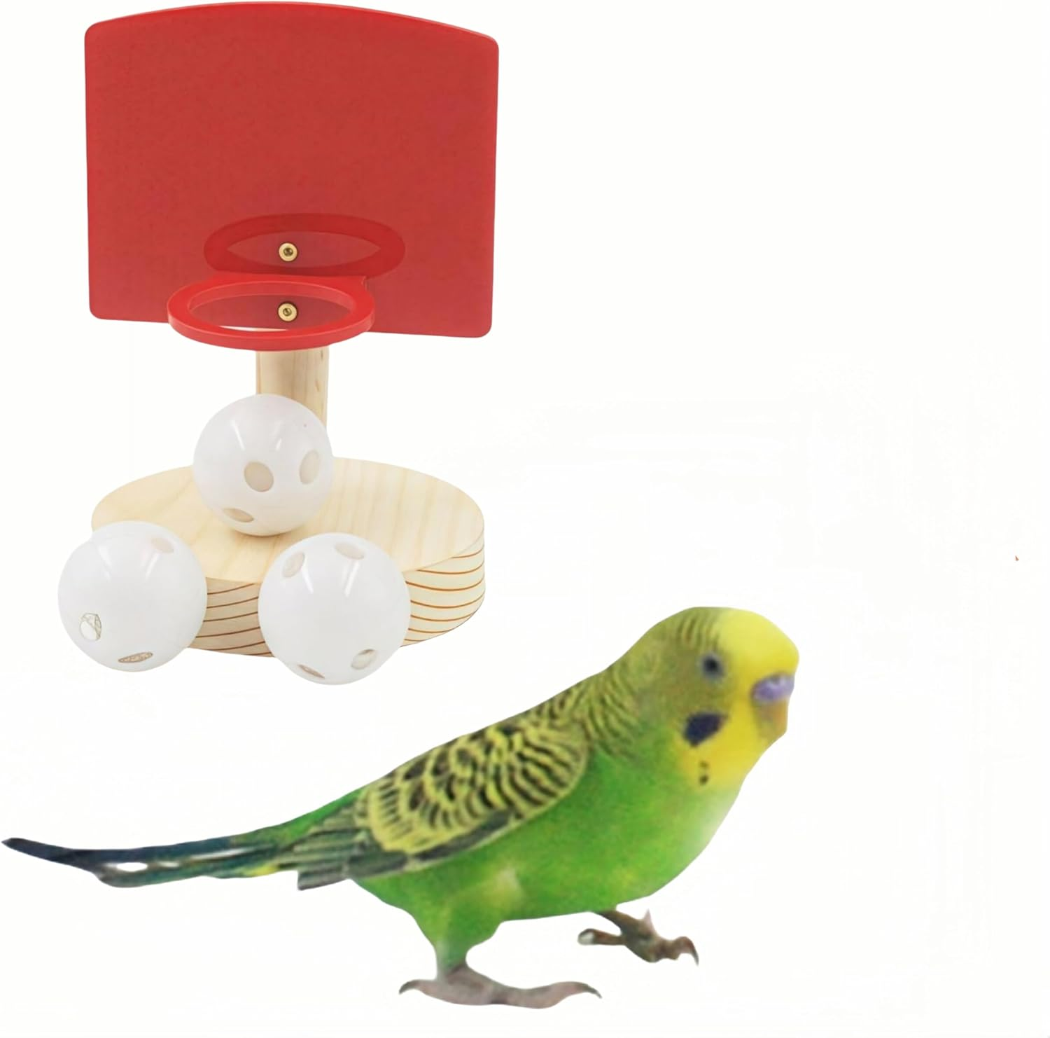 Parrot Cage Basketball Toy - Interactive Chewable Bird Cage Gym for Small to Medium Birds image number 2