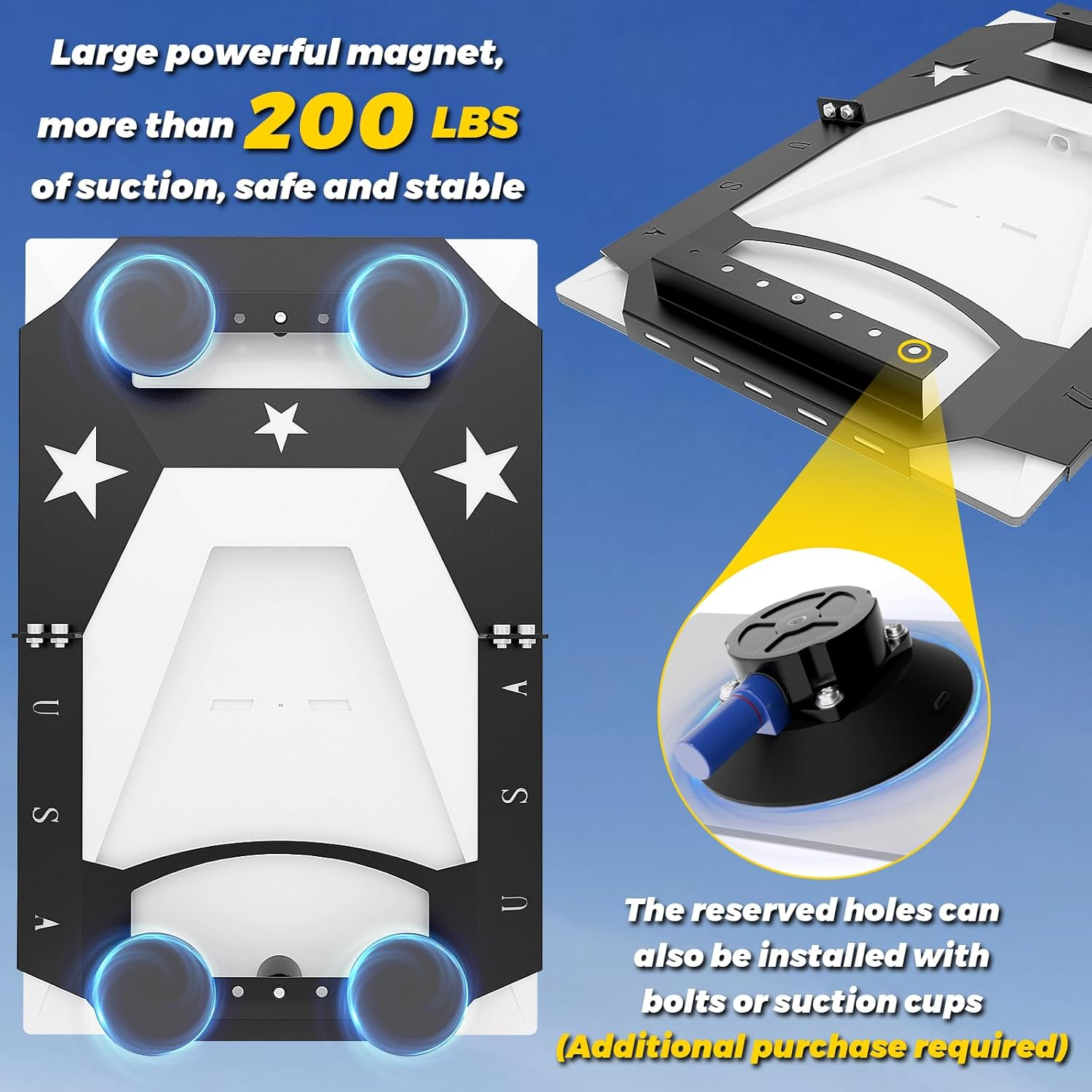 Starlink Gen 3 Flat Mount Kit, Starlink Standard Dish Magnetic Quick Release Roof Mount Kit for RV, Vans, Boat, Overlanding image number 6