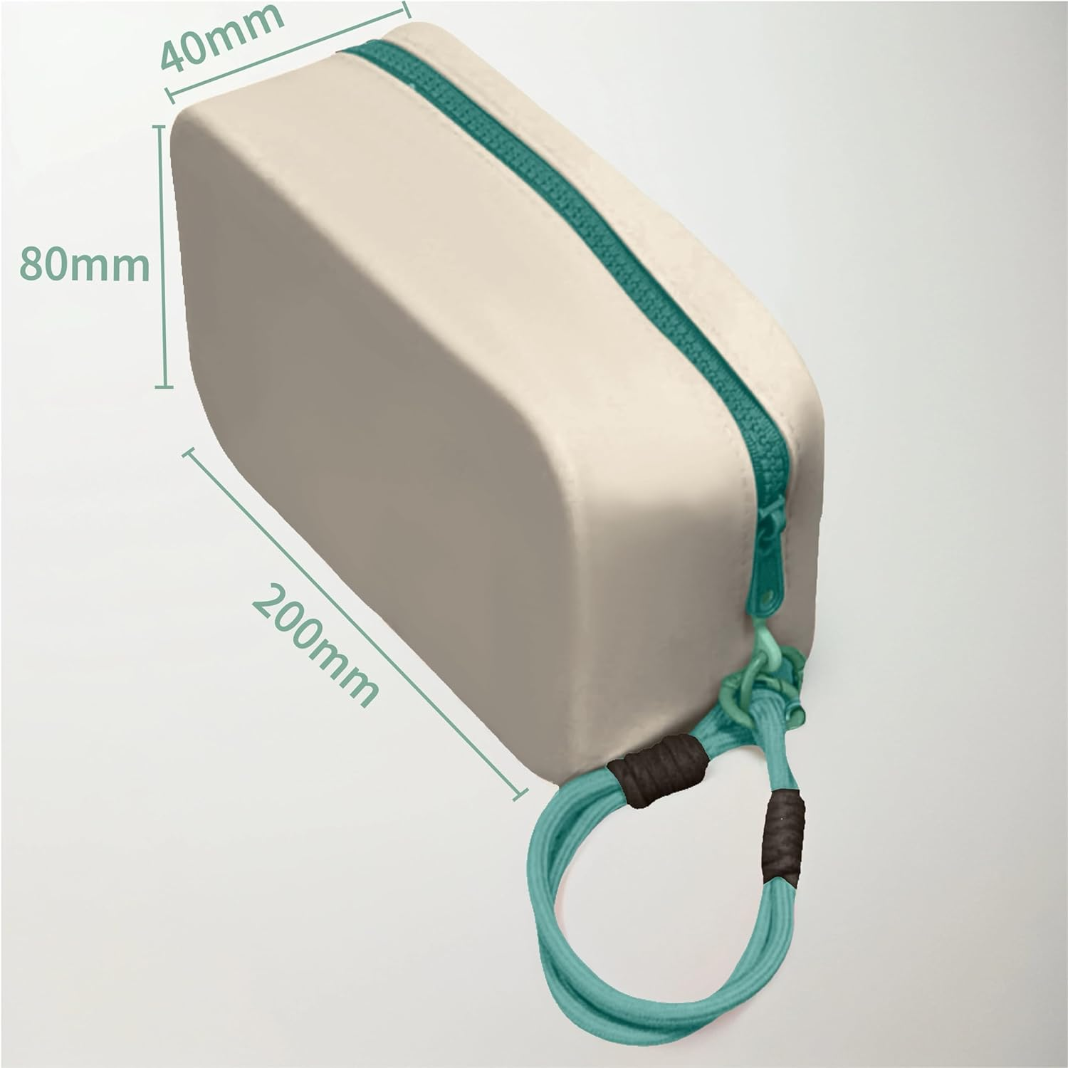 Makeup Bag, Cosmetic Case, Waterproof Stuff Bag, Beach Pouch for Swimming, Travel Makeup Bag, Silicone Toiletry Bag, Makeup Organazier Versatile Zipper Bag (Grey) image number 3