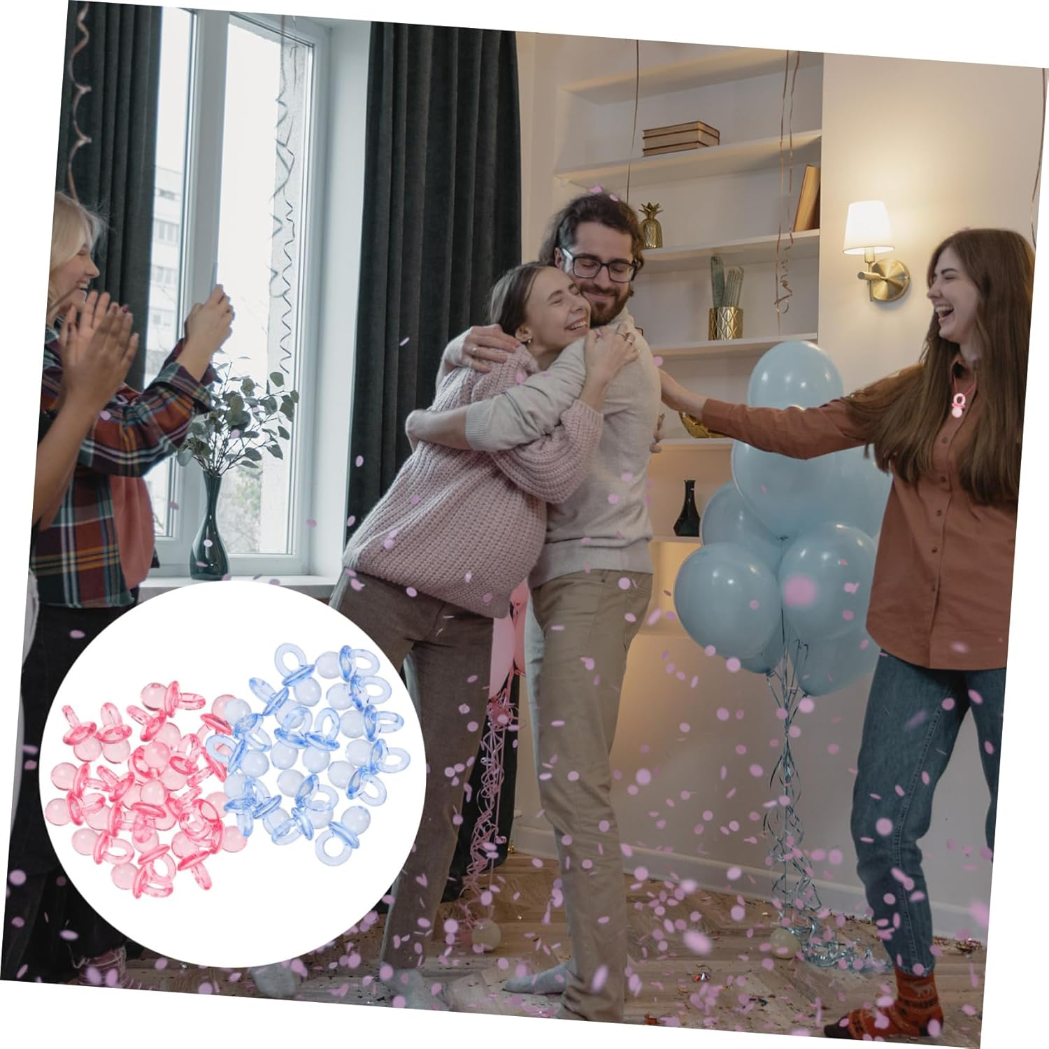 UPKOCH 100Pcs Mini Pacifiers for Months Shower Games Toys Unique Shower Decorations Bulk Dummies image number 2