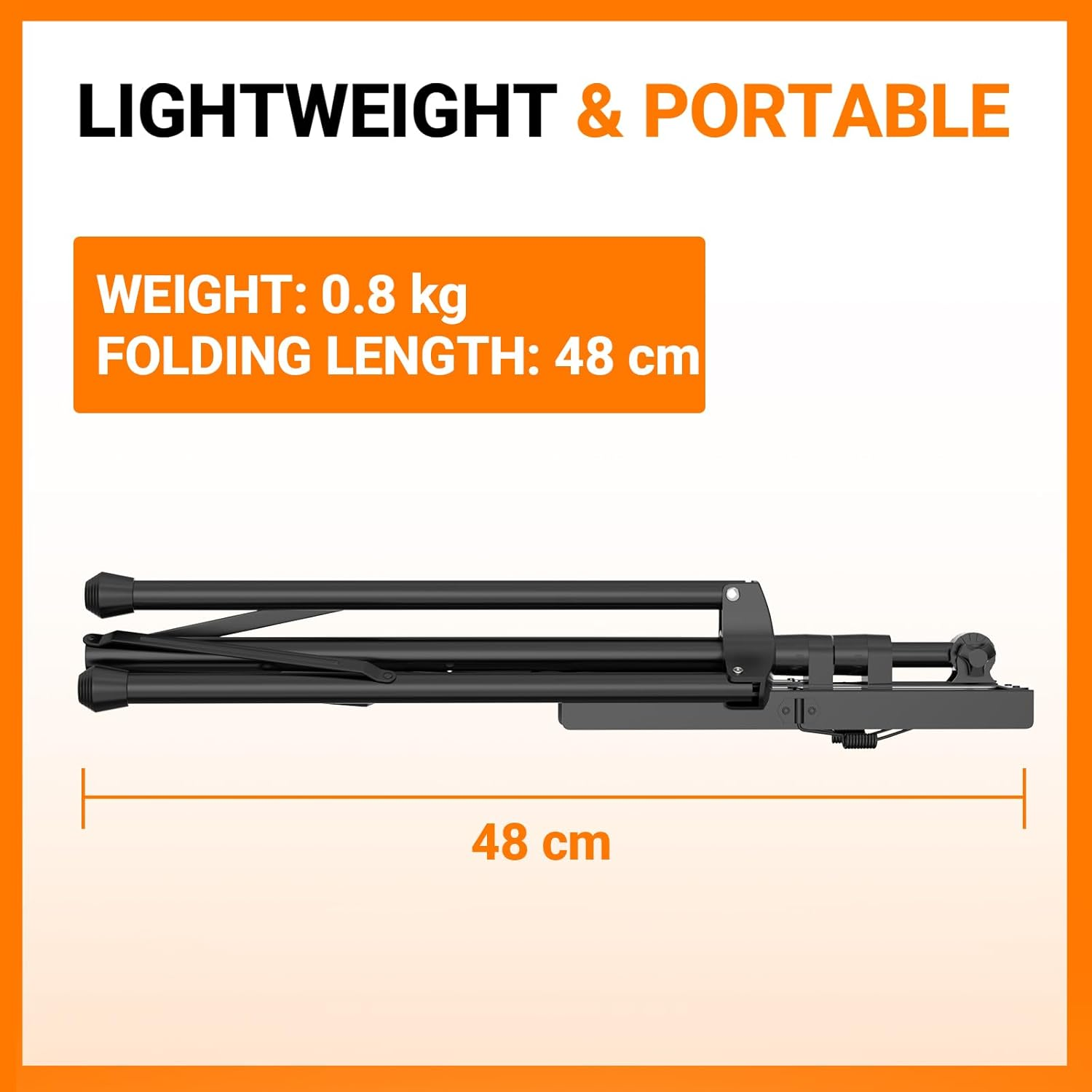 IRONTREE Music Stand - 2 in 1 Dual-Use Desktop Book Stand Folding Music Holder Portable and Lightweight with Music Sheet Clip Holder & Carrying Bag Suitable for Instrumental Performance (Black) image number 2