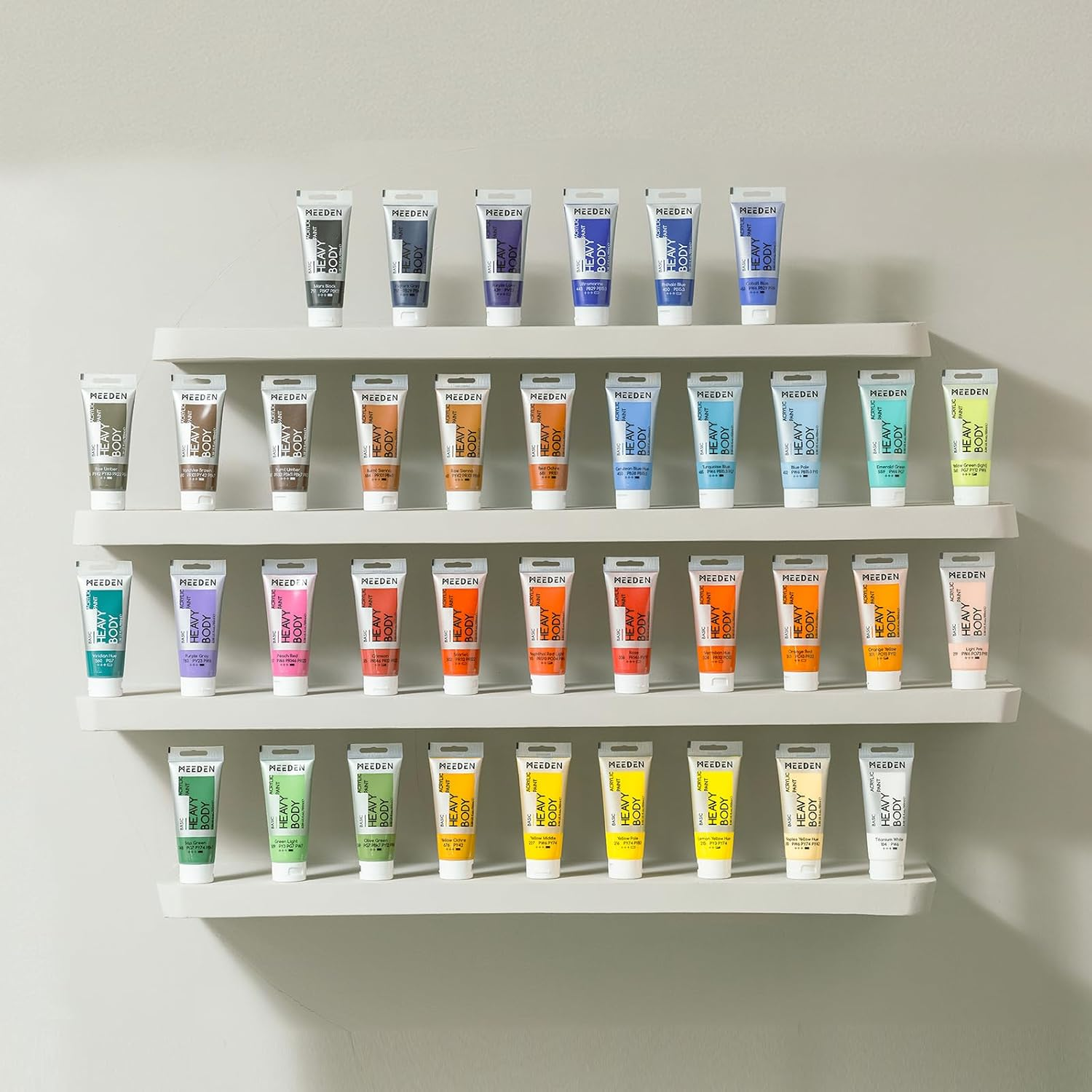 MEEDEN Titanium White Acrylic Paint: Pack of 2 Heavy Body Acrylic Paints (100Ml X 2 Tubes) - 40 Tubes Set image number 2