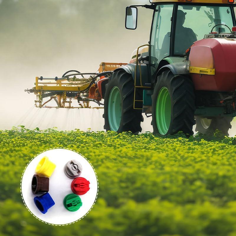 24 PCS 110 Degree Flat Fan Spray Nozzle Tips, 0.15-0.6Mm Assorted Pore Size for Garden Hose Knapsack Sprayer, Agricultural Weed Killing, Forestry Cleaning image number 2