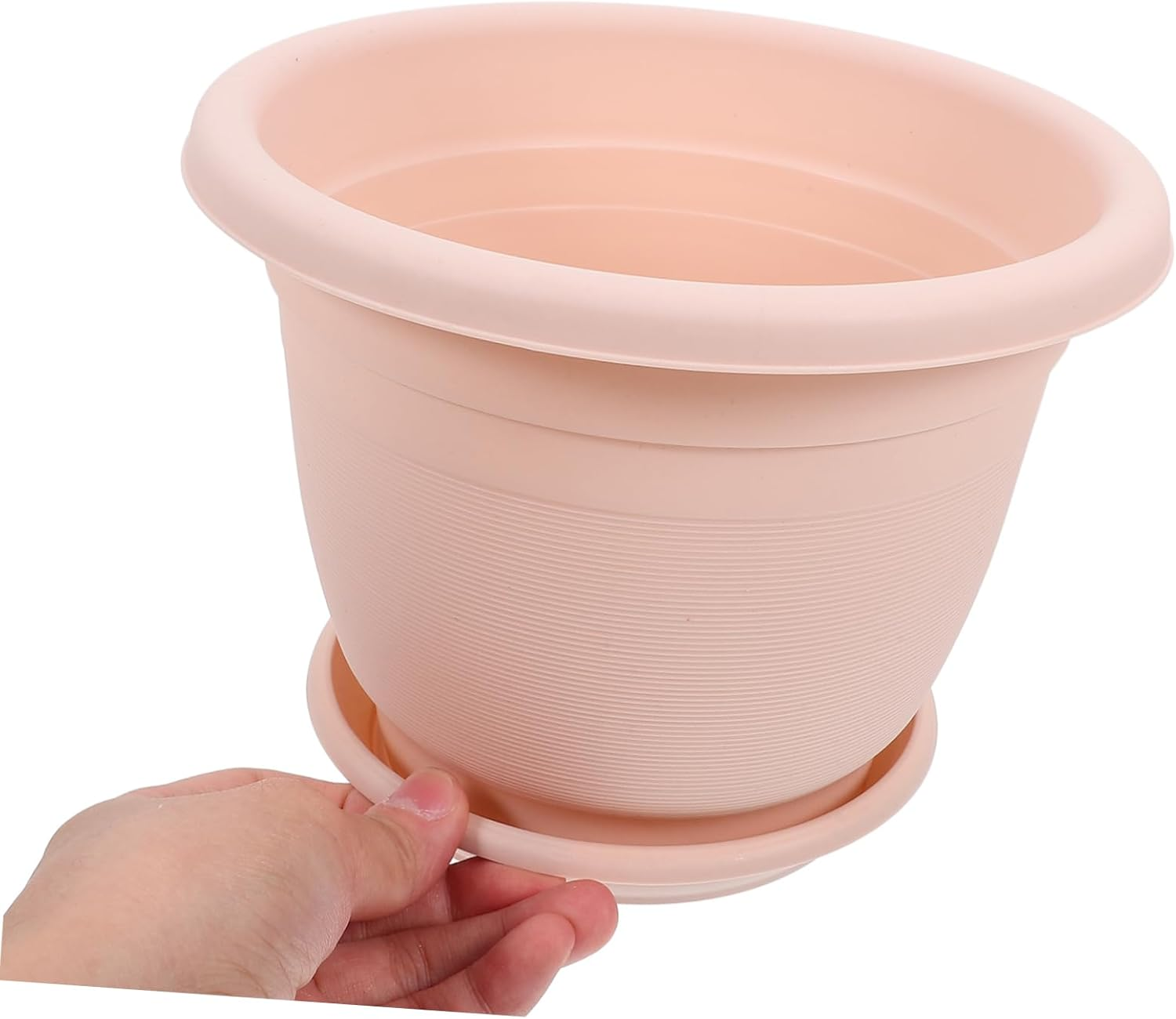 Levemolo 5Sets Root Control Flower Pot Plastic Planter Saucer Kit Garden Supply for Succulent Planters Outdoor for Plant Nursery Pots and Garden Nursery image number 2