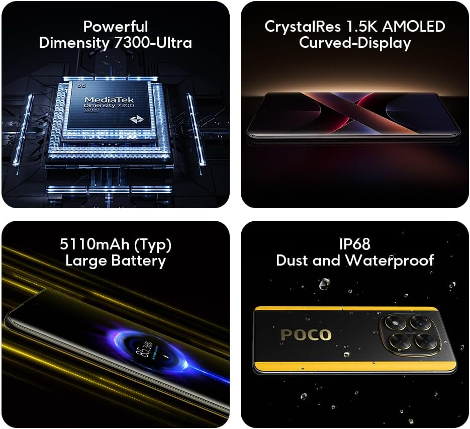 Xiaomi Poco X7 Smartphone, 12+512GB, Green, 50MP Main Camera with OIS, 5110Mah Battery, IP68 (No Charger Included), 2 Year Warranty image number 4