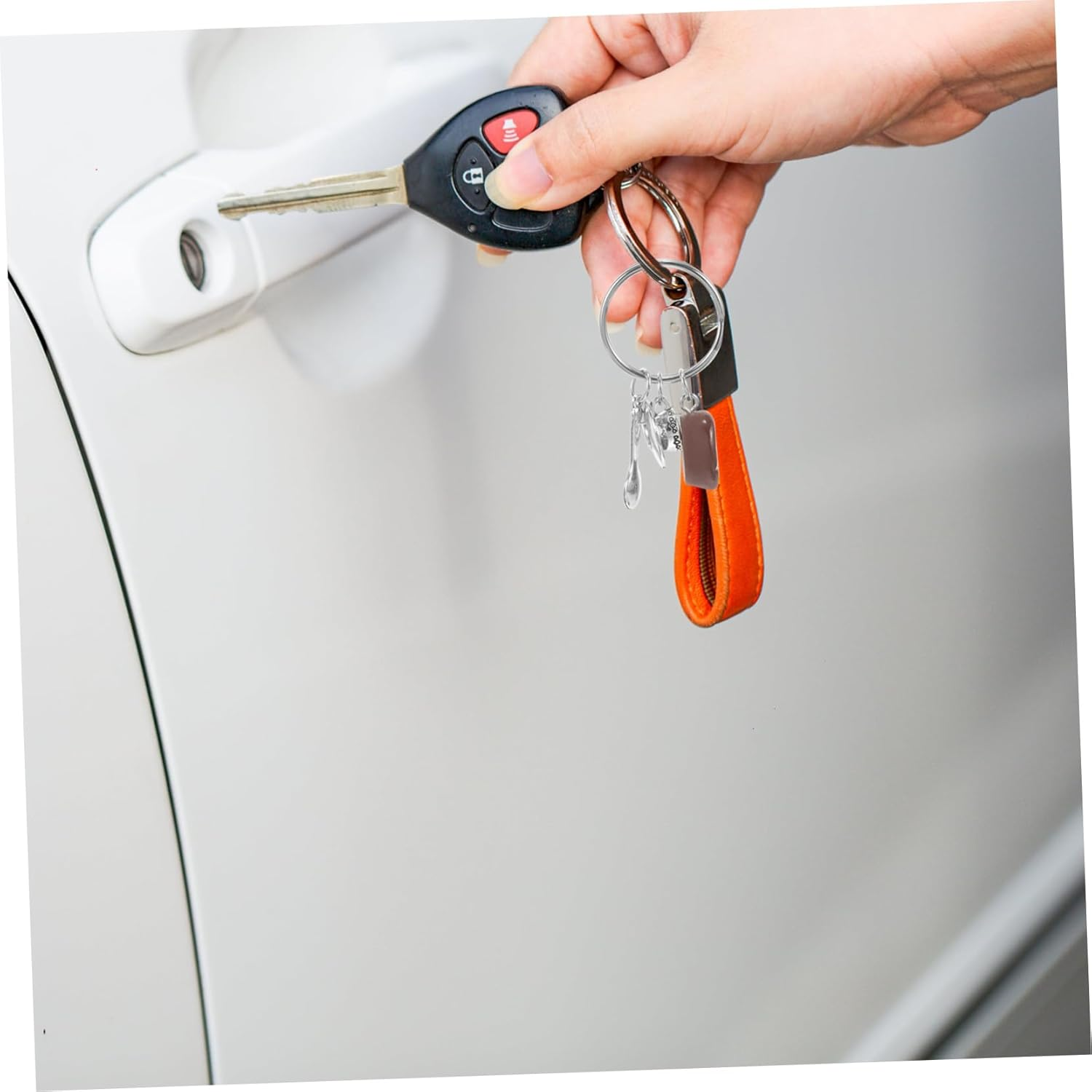 WESIEVYA Keychain Bag Hanging Key Ring Coffee Theme Key Ring Keychain for Car Phone Purse for Lovers image number 4