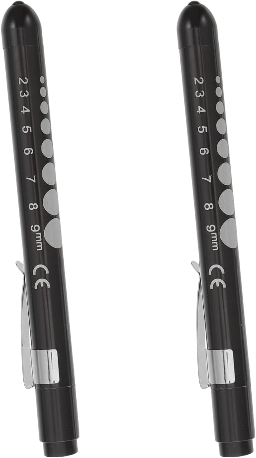 Hzqzaoan LED Medical Pen Light with Pupil Gauge & Clip (Battery Not Included) - Pocket Pen Torch for Doctors, Nurses & Students | Clinical Use for OSCE Exams & Nursing Practice image number 2