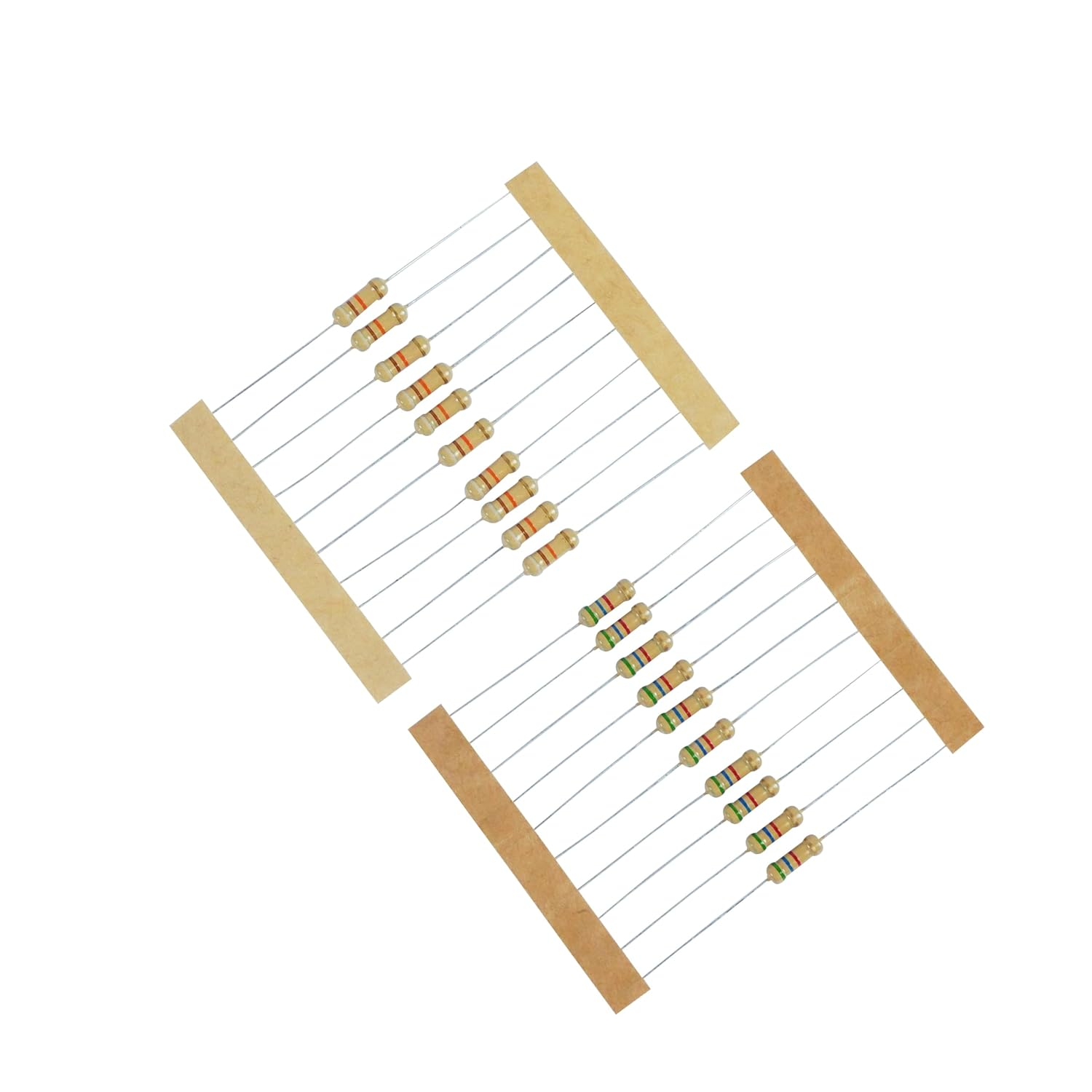 150 Values 1500 Pieces Resistor Kit 1 Ohm-10M Ohm 1/2W 5% 0.5 Watt Carbon Film Resistors Assortment Kit image number 1