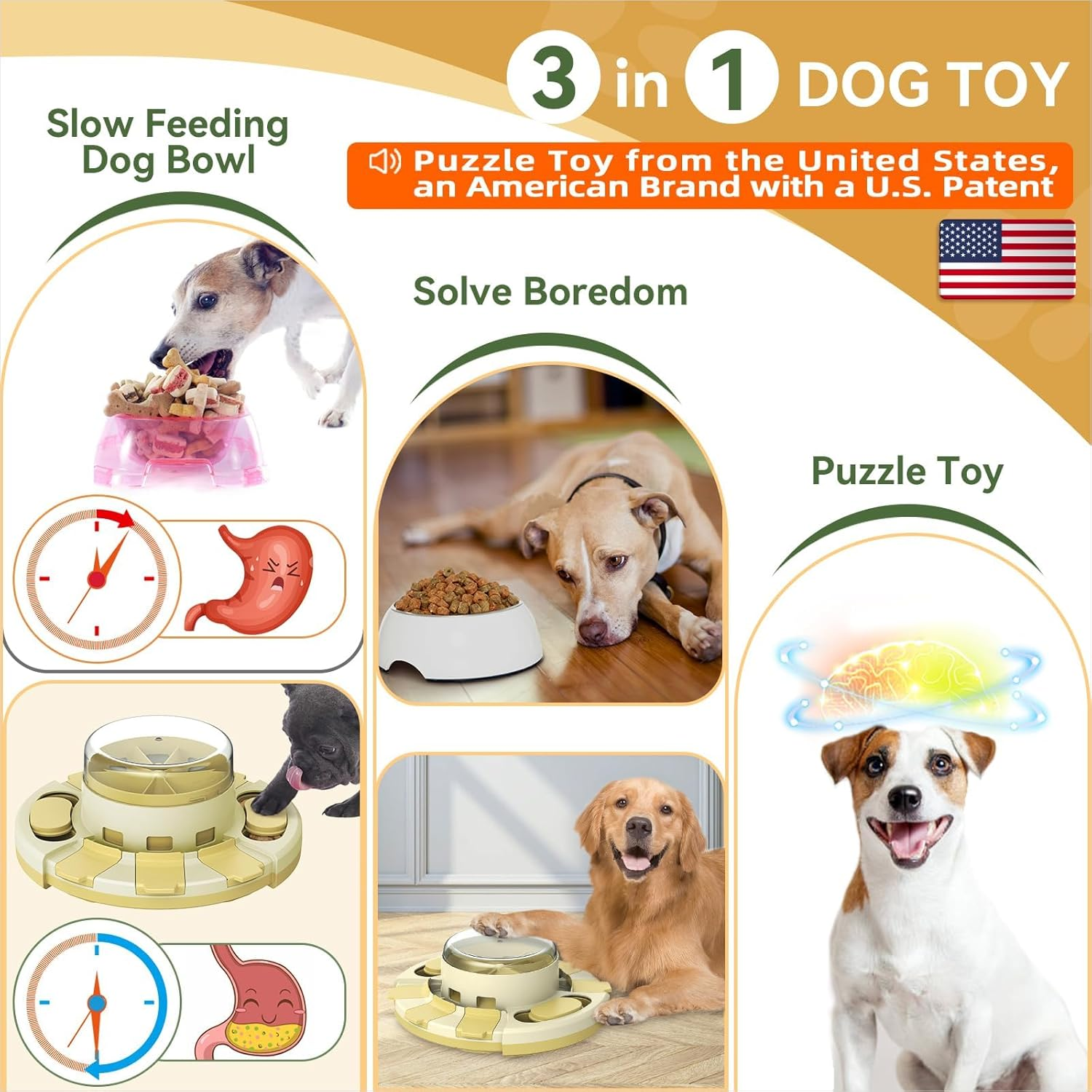 KADTC Dog Puzzle Toys W/Button Mind Games Level 2 in 1 Food Dispenser Slow Feeder Treat Puzzles Puppy Mental Stimulation Game Interactive Keep Them Busy Boredom Buster for Small/Medium/Large Dogs AU image number 6