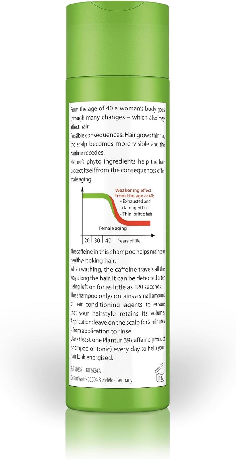 Plantur 39 Phyto-Caffeine Shampoo for Fine and Brittle Hair 250Ml | Supports Hair Growth | Women Hair Care Made in Germany image number 4