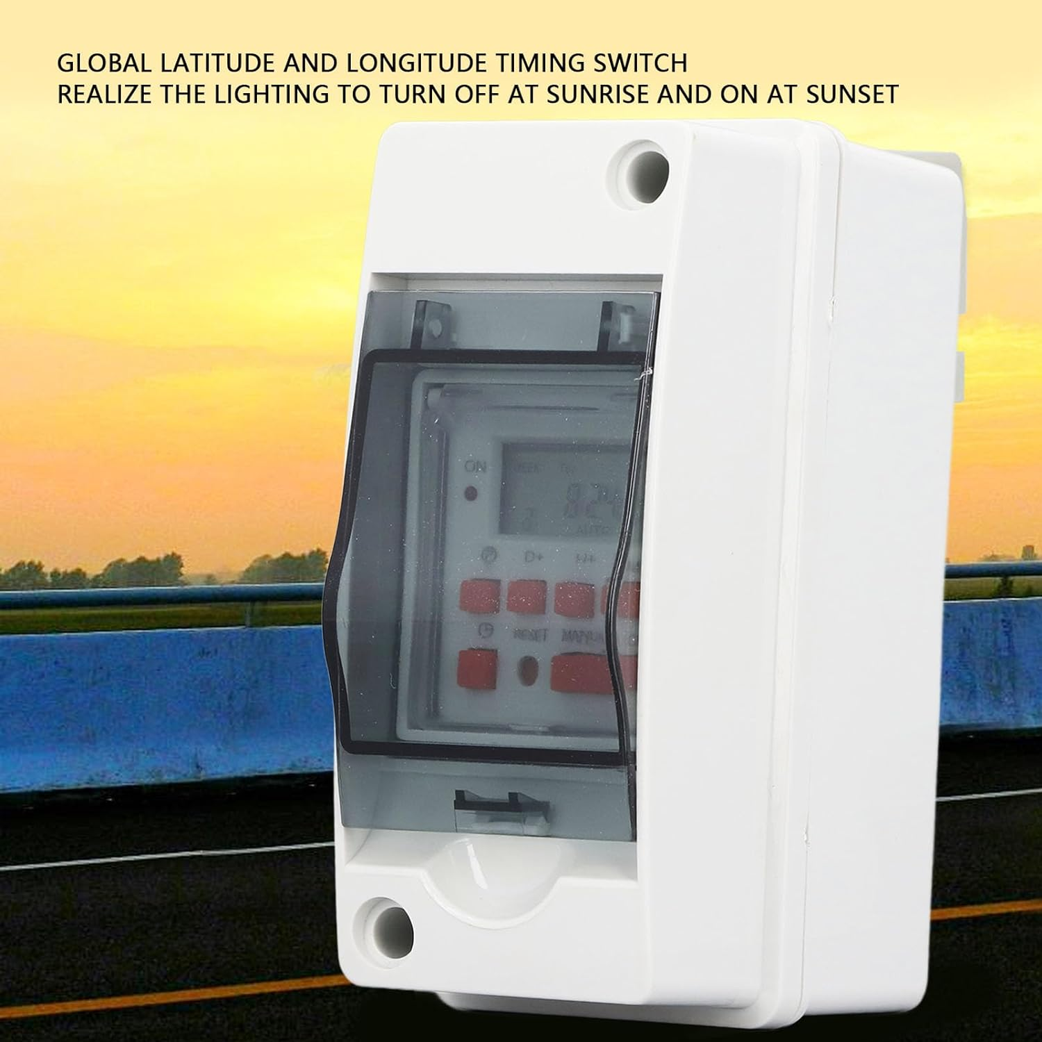 Programmable Timer Switch, Digital Timer Relay, 7-Day 28 ONOFF Timer Settings, AC85-265V LCD Display, for Controlling Street Lamps, Pool Pumps, Heaters image number 4