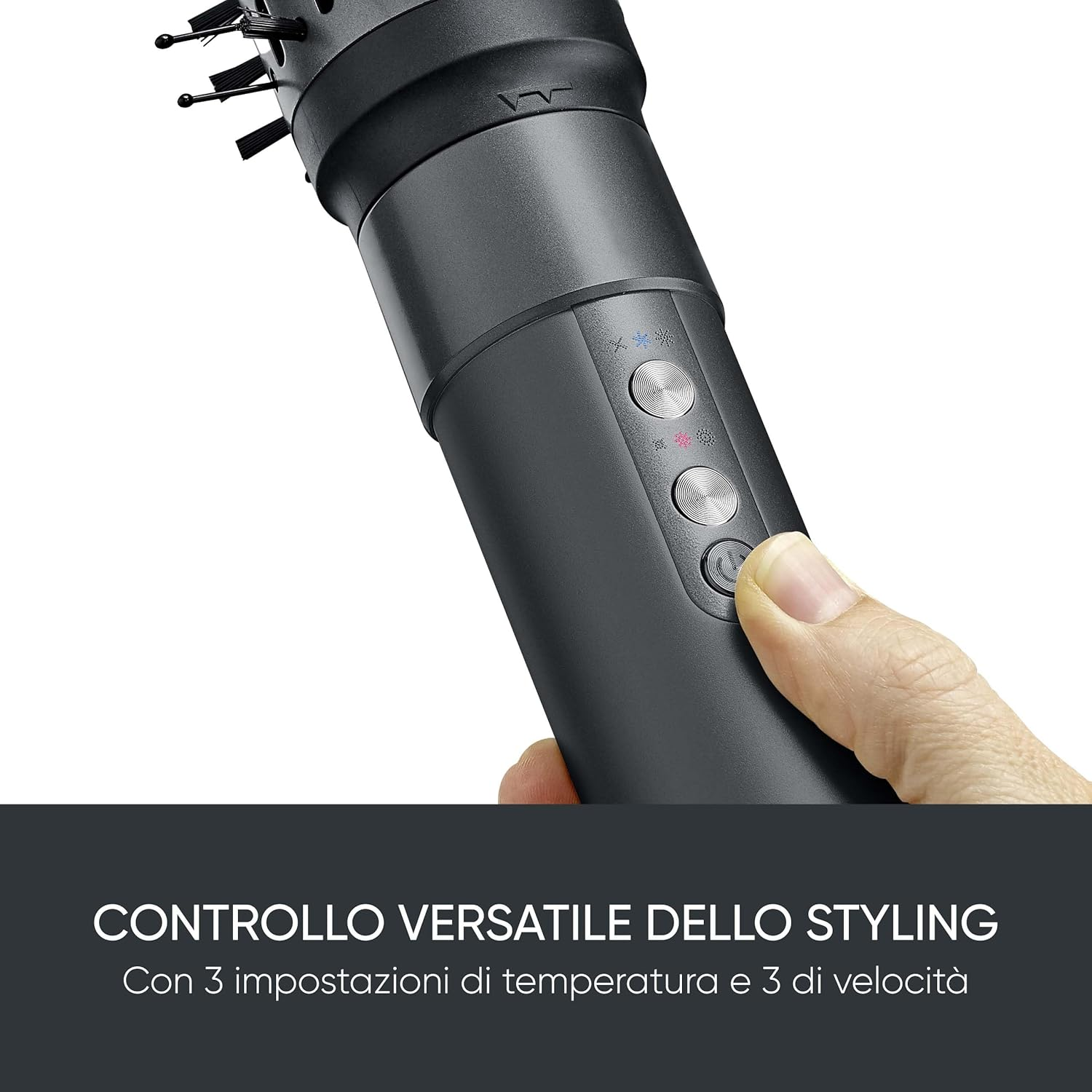 SEVERIN S-Style 'Speed Pro' Hair Dryer, Powerful and Durable, with Ion Technology, Diffuser and Concentrator, 2,000 W, Anthracite, HT 0171 image number 5