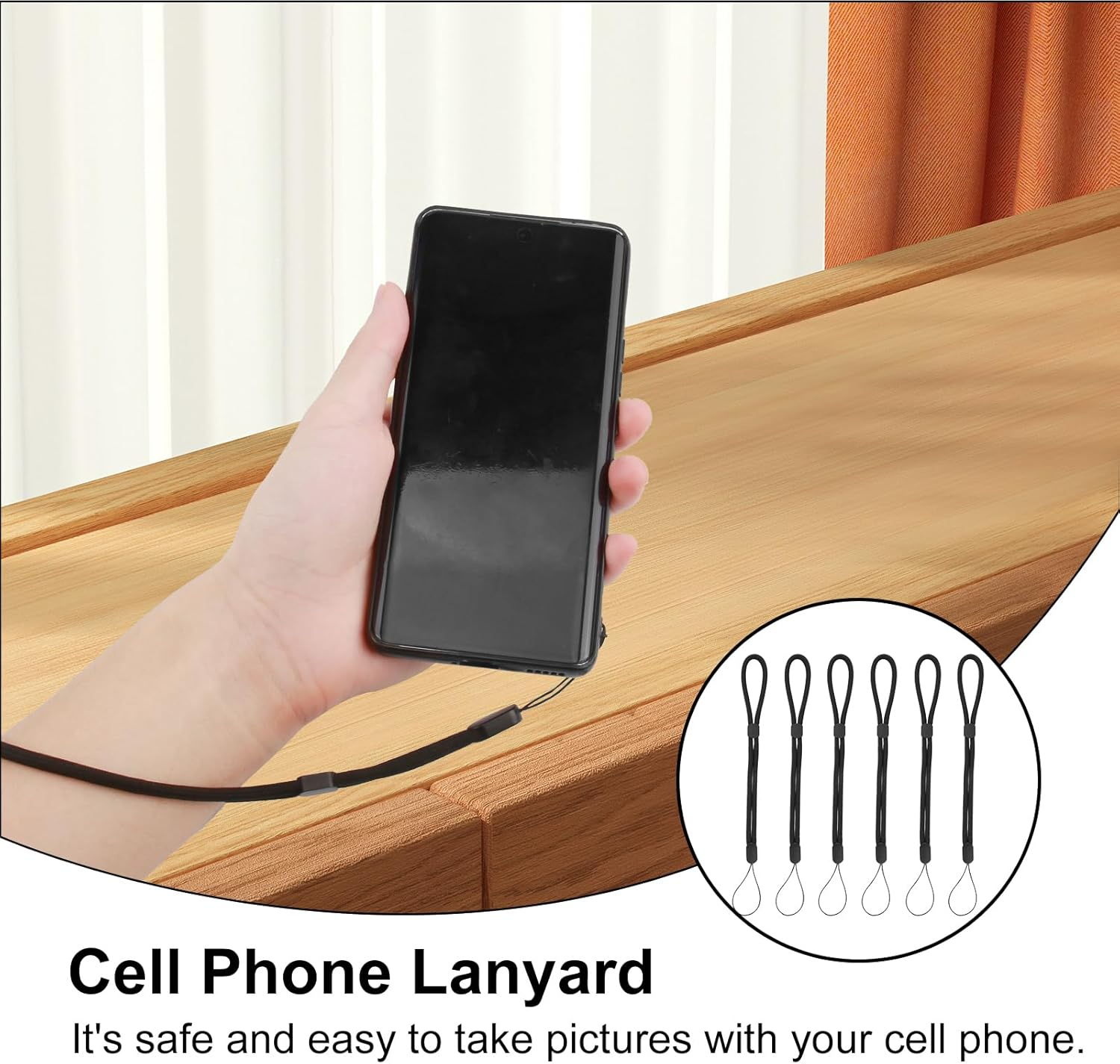 6 Pcs Wrist Strap Lanyard - Adjustable & Secure Wrist Strap Lanyard for Mobile Phones, Perfect for Everyday Use, Travel, Gym & Outdoor Activities, Design for Keys, Cameras, Gaming Consoles & More