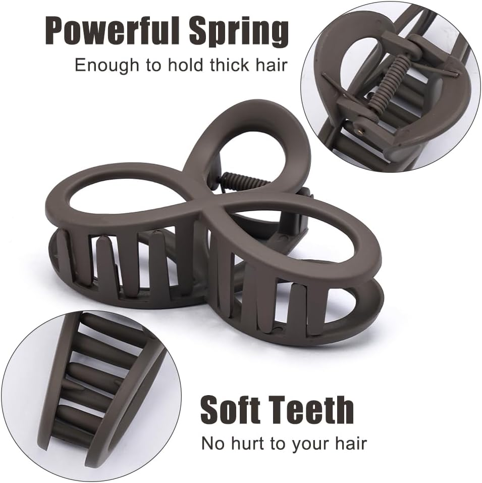 Pack of 3 Hair Clips Medium Eight Figure Hair Clip Medium Eight Figure Hair Clips Women Hair Clips Women'S Thin Hair Hair Clip Fine Hair for Women Girls image number 2