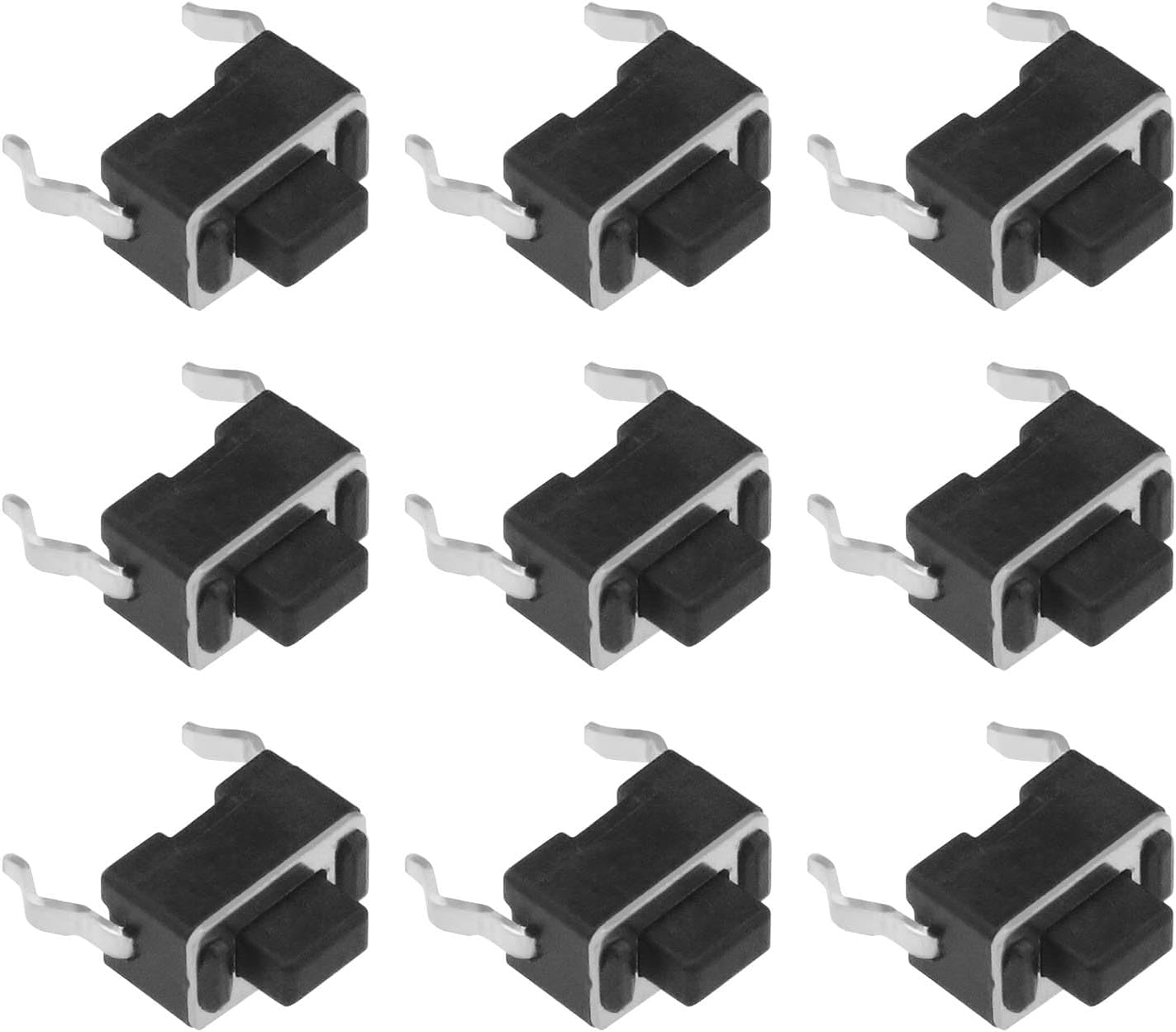 Emagtech 50PCS 2Pin Micro Switch Tactile Push Button Switch Mini Tact Switch 3.5X6X5Mm for Household Appliances and Small Toys Black image number 3
