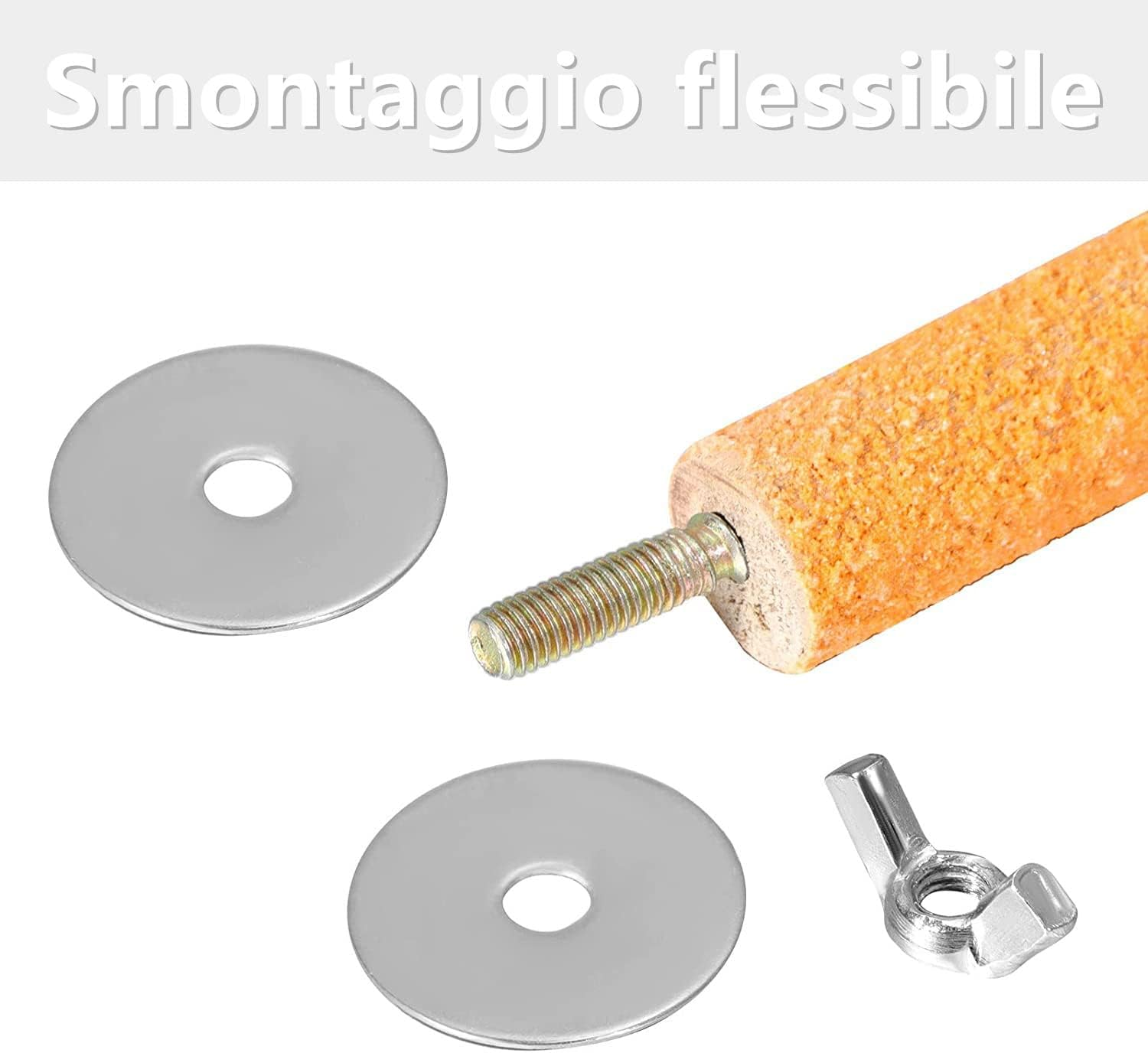 Norhogo Pack of 5 20 Cm Parrot Perches Natural Paw Bows Toy for Parrots Bird Chew Toy Comes with a Parrot Collar, Random Colour image number 3