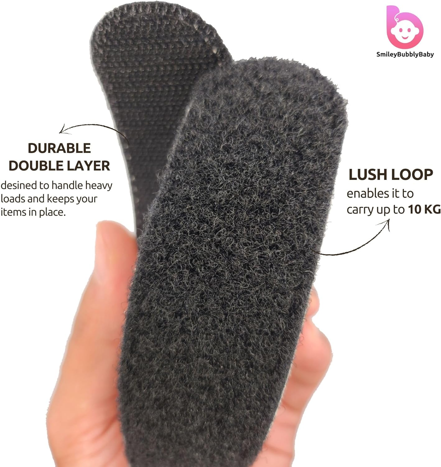 Universal Stroller Clips X2| Soft Vegan Leather Pram Hooks| Hang Your Shopping, Handbag and Baby Diaper Bags| (Grey) image number 2