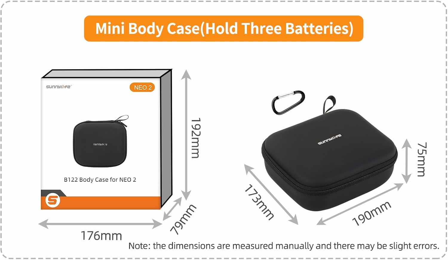 FSIDIWT Storage Bag for DJI Neo 2, Portable Travel Case Protective Carrying Case for DJI Neo 2 Drone and Batteries Accessories (Black) image number 5