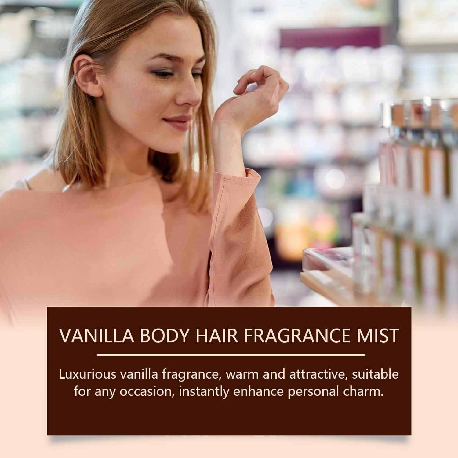 Vanilla Perfume Body & Hair Fragrance Mist, 50Ml Vanilla Body Spray for Women, Long Lasting Light Fresh Scent, Travel Size Hair Perfume Mist, Daily Refreshing Body Mist