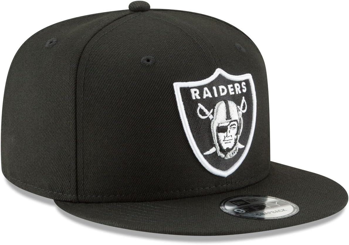 New Era NFL 9FIFTY Black/White Adjustable Snapback Hat Cap One Size Fits All image number 4