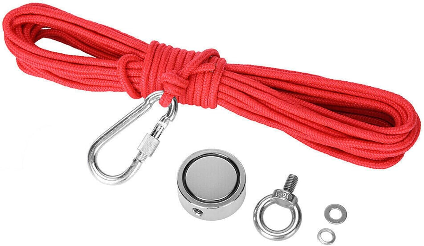 Leona Co Ultra Strong Salvage Magnet, Magnetic Salvage 200KG Super Strong Pull Ring Deep Sea Hunting Recovery Magnet Fishing with 10M Rope image number 2