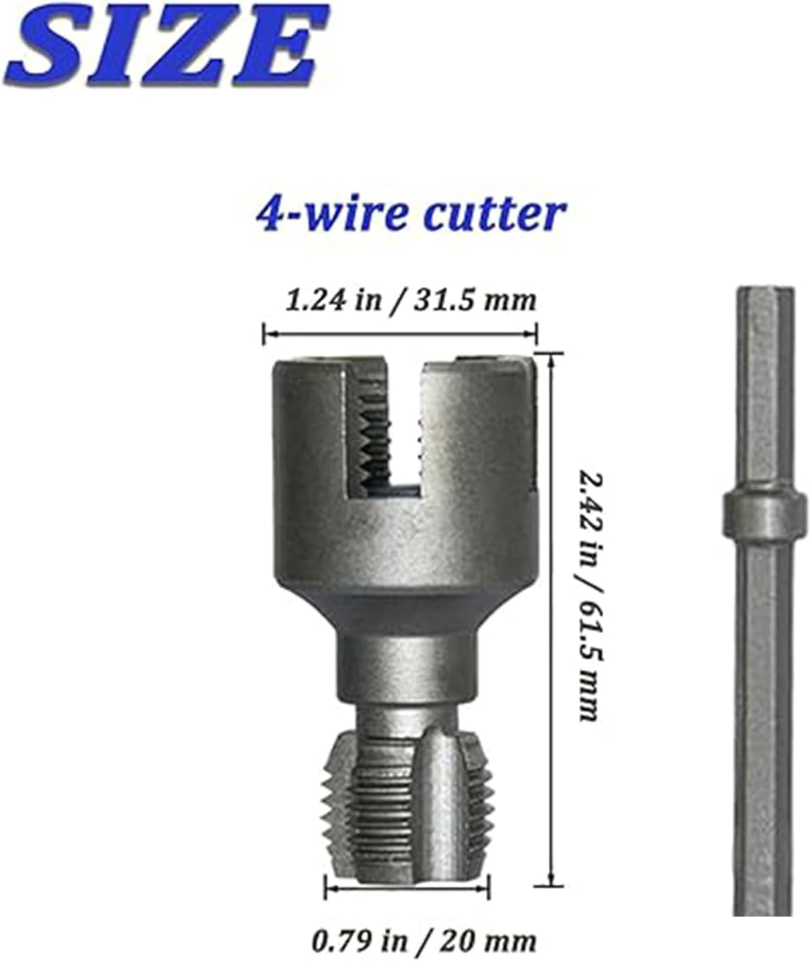 Roczential Integrated Internal & External Pipe Threading Tool, Electric Drill Compatible PVC Pipe Threader Kit, PVC Pipe Threader Set, Garden Hose Thread Die 1/2" 3/4" 1" for Electric Drill(1/2") image number 6