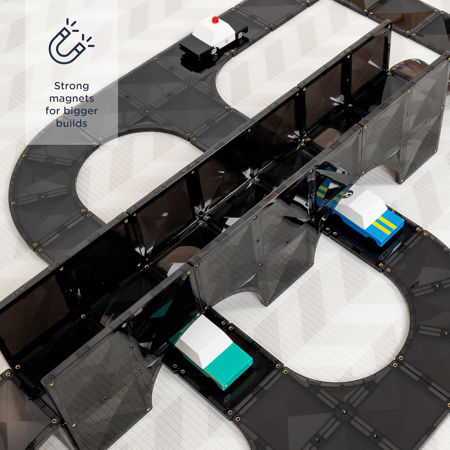 Connetix Magnetic Tiles Roads Creative Pack, 48 Pieces image number 5