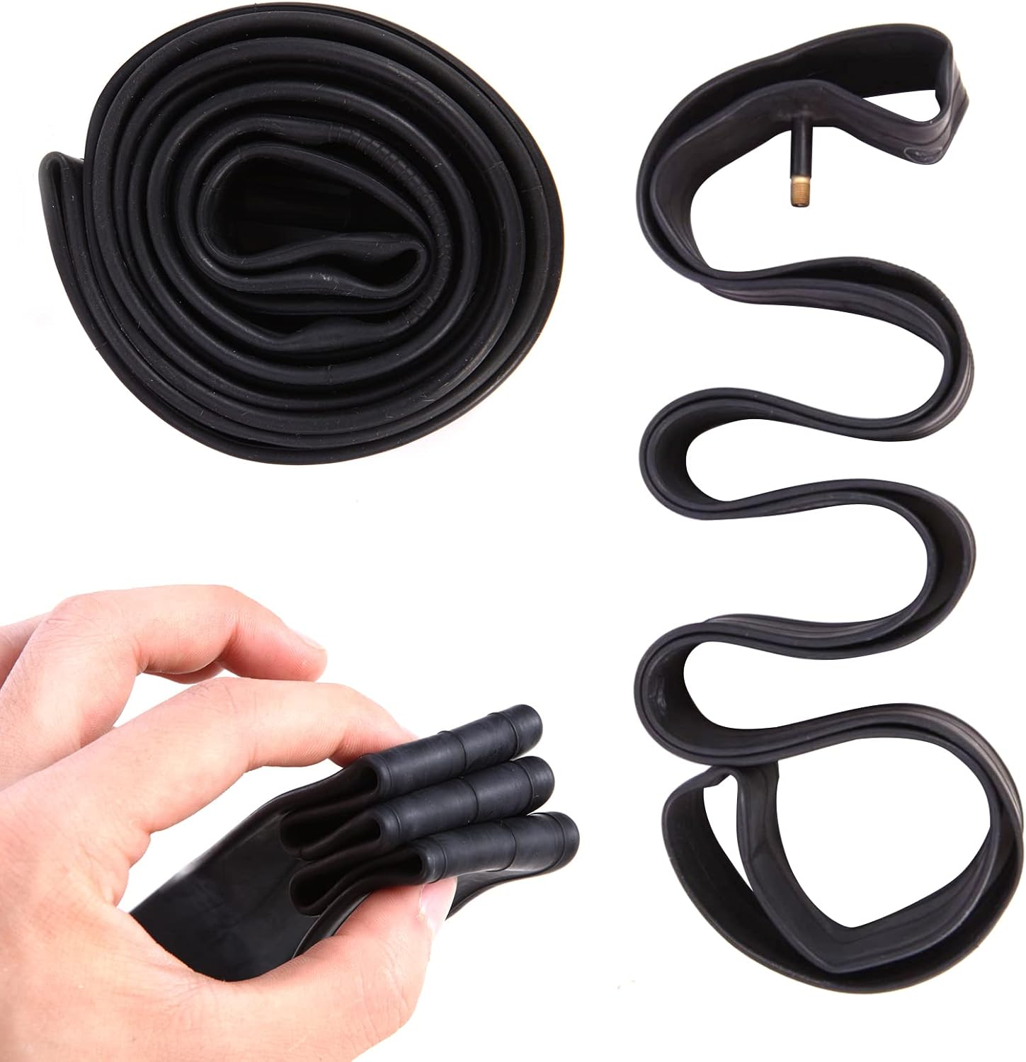 Bike Tubes 2PCS 16 20 24 26X1.75-2.125 Fit 1.75/1.95/2.10/2.125 Heavy Duty Schrader Valve Bicycle Inner Tubes image number 4