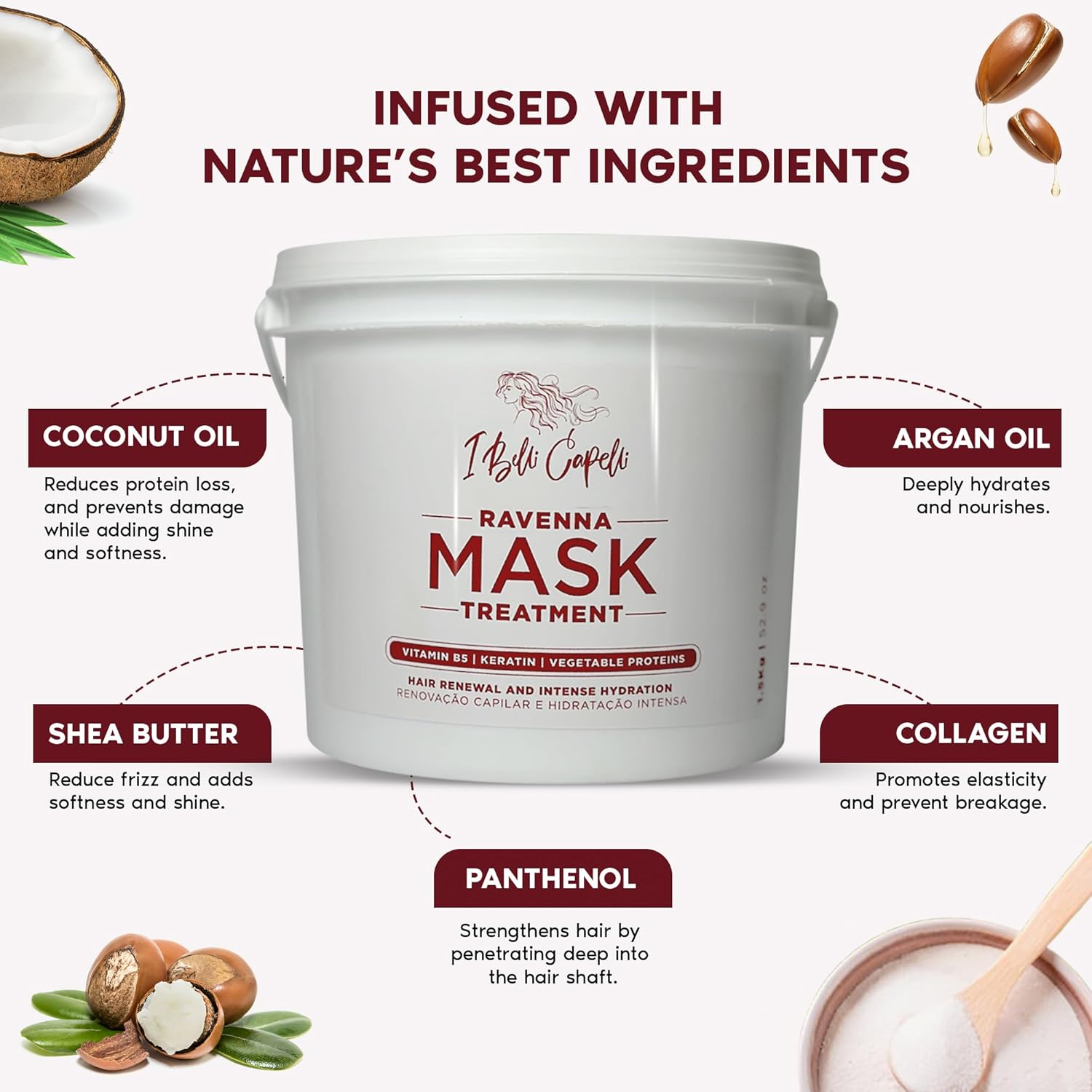 I Belli Capelli Ravenna B-Tox Blond + Anti-Frizz Rejuvenating Hair Mask image number 1