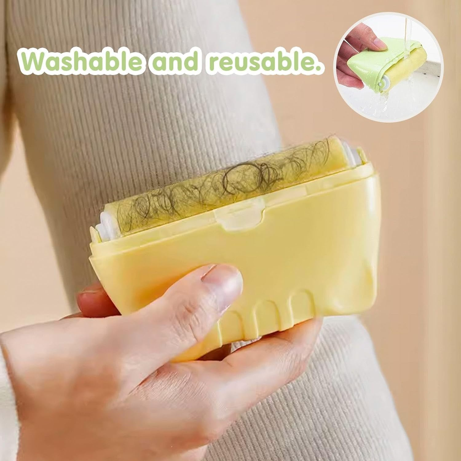 LCIEFKAE Pack of 4 Hair Stickers, Clothing Care Products, Portable Hair Stickers, Suitable for Clothing, Quilts, Sofas, Floors, Etc.