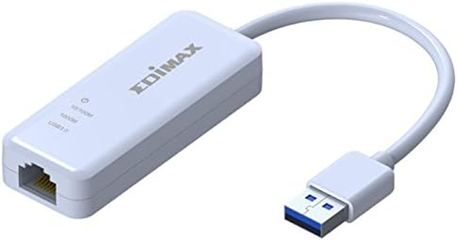 EDIMAX USB 3.0 Gigabit 1Gbps Ethernet LAN Adapter, USB to RJ45 1000Mbps Network LAN Converter for Faster Gaming and Streaming, Plug and Play, Windows, Macbook Pro/Air, EU-4306, White, One Size image number 4