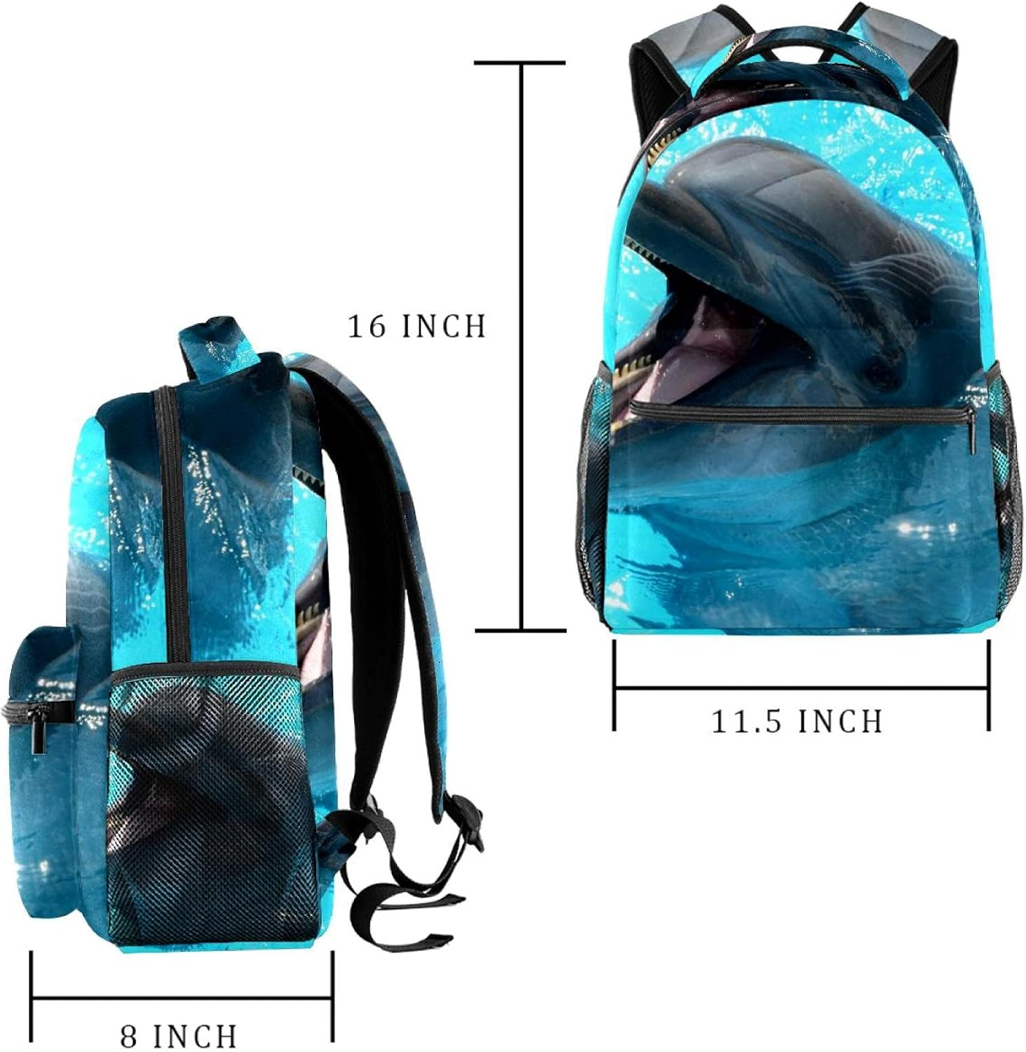 Dolphin Backpack Students Shoulder Bags Travel Bag College School Tote Backpacks