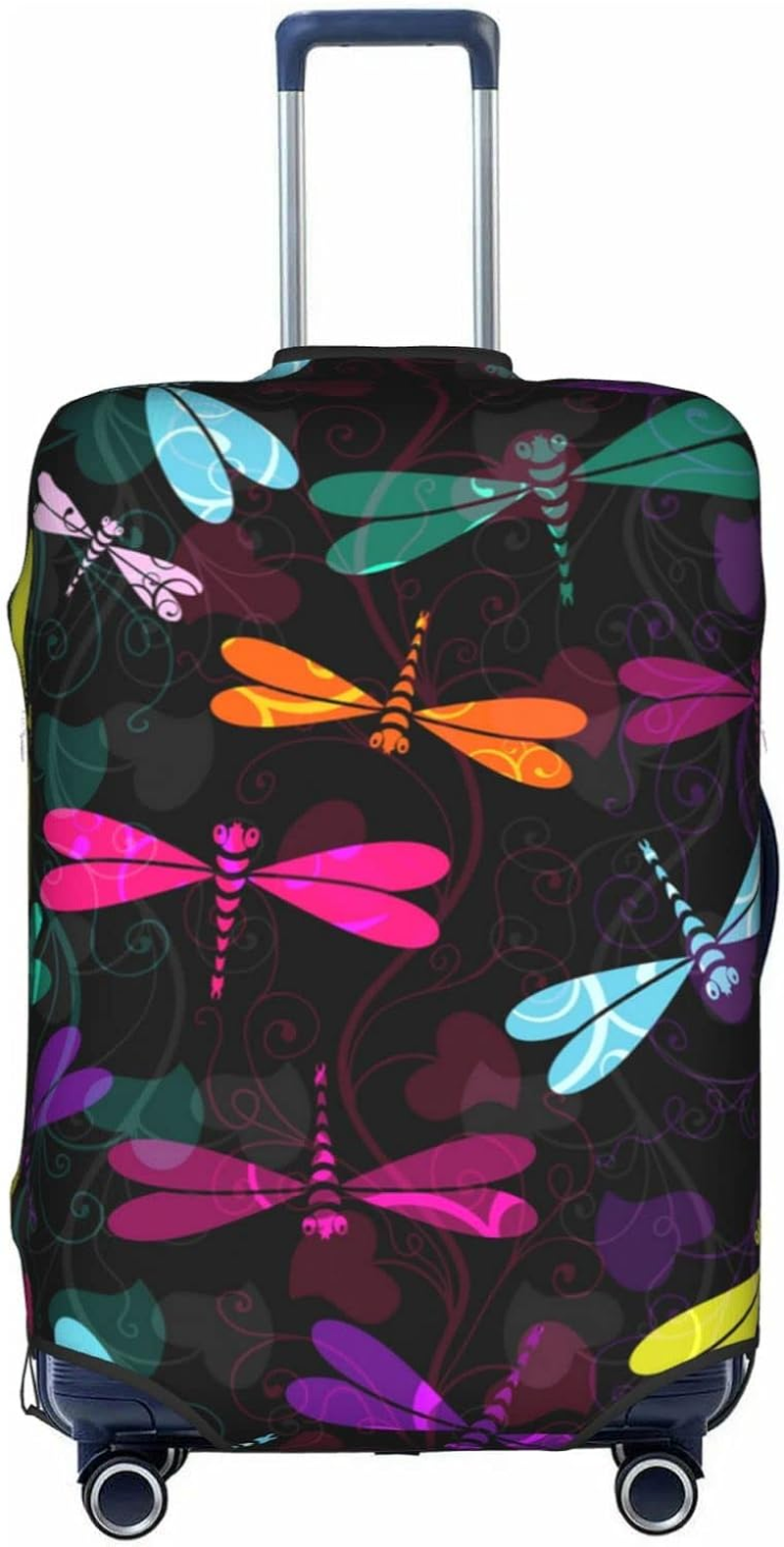Obabo Grape Travel Luggage Cover,Washable Suitcase Cover Protector Anti-Scratch Suitcase Cover Fits 18-32 In, Cute Dragonfly, S image number 2