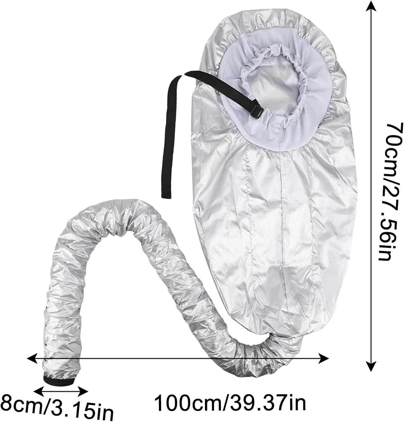 Net Plopping Cap for Drying Curly Hair, 2 in 1 Bonnet Hooded Hair Dryer Attachment, Hair Cap with Drawstring, Adjustable Bonnet for Curly Hair, Reusable Net Plopping Bonnet Set for Women