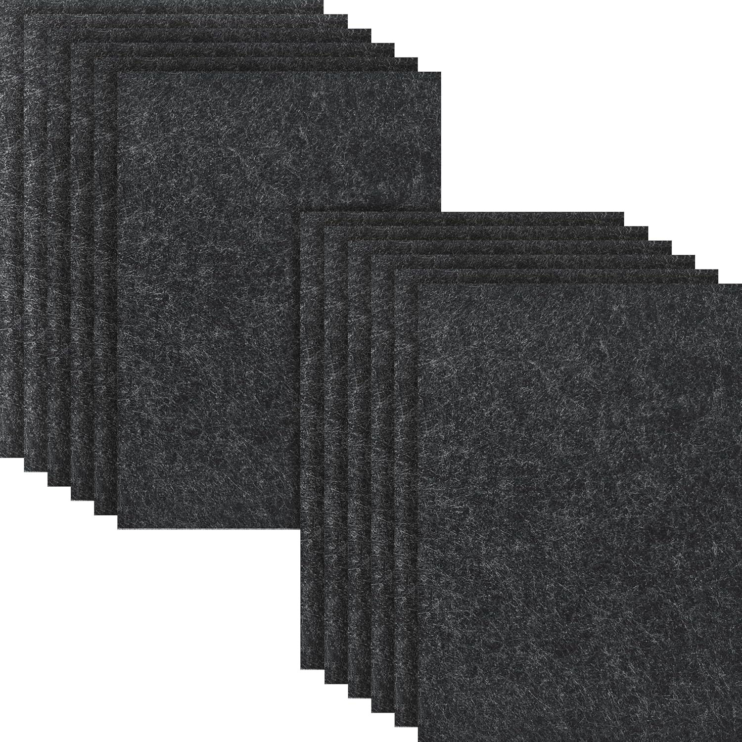 HXJDAM 2 Mm Stiff Felt for Crafts, 20 X 30 Cm Felt Fabric Craft Felt, Pack of 12 Felt Panels, Non-Woven Fabric Felt, Polyester Felt, Felt Sheets Felt Sheets for DIY Crafts and Sewing (Grey)
