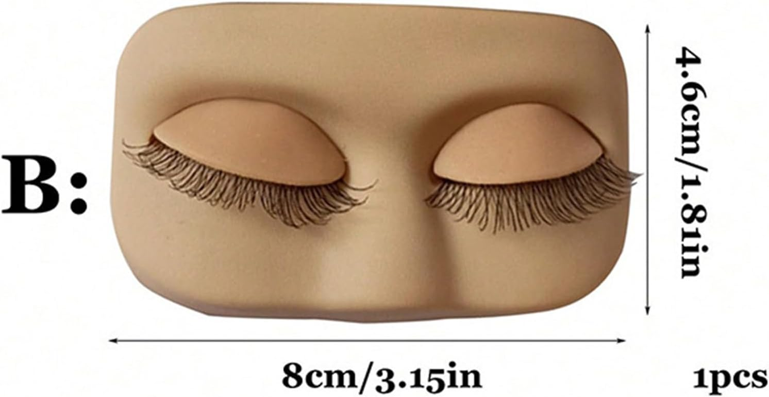 Lash Mannequin Head - Soft Silicone Model | Makeup Mannequin Face - for Training Beauty Salon Studio Home - B image number 6