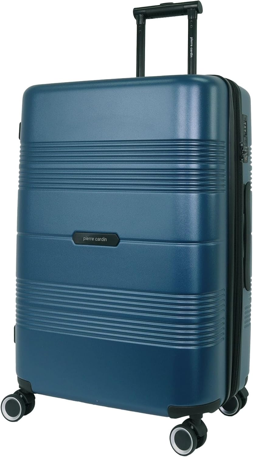 Pierre Cardin 54Cm Cabin Travel Hard Shell Suitcase in Black