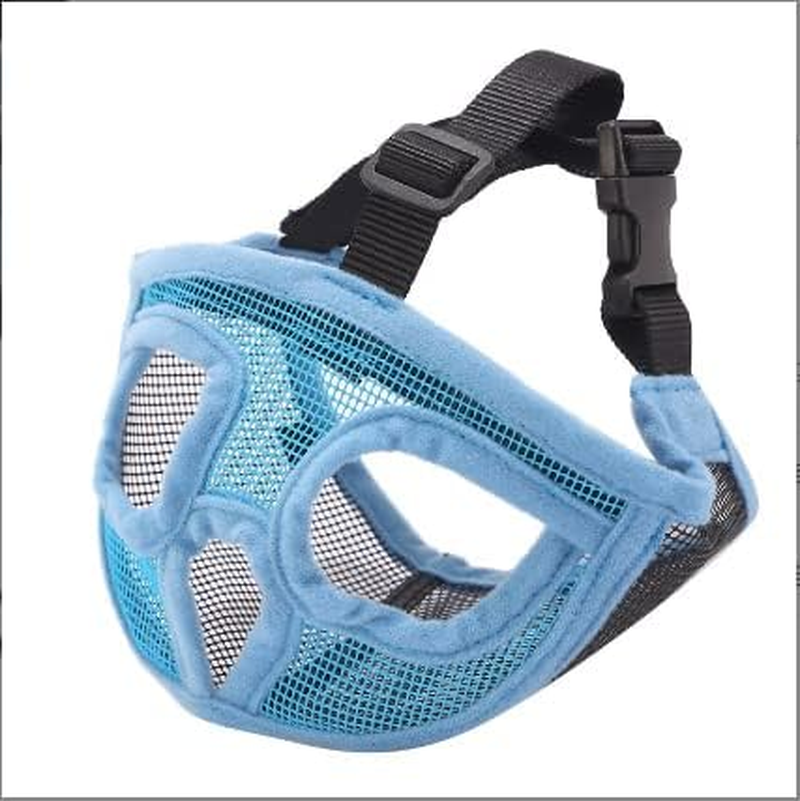 Muzzles Dog Basket Muzzle Short Snout Muzzle Bulldog Pug Basket Muzzle Adjustable Dog Mouth Cover PVC Breathable Cover Dog Mask Prevents Biting Barking