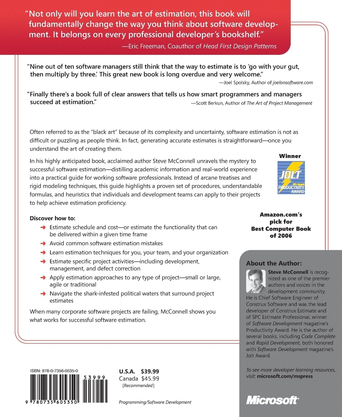 Software Estimation: Demystifying the Black Art image number 2