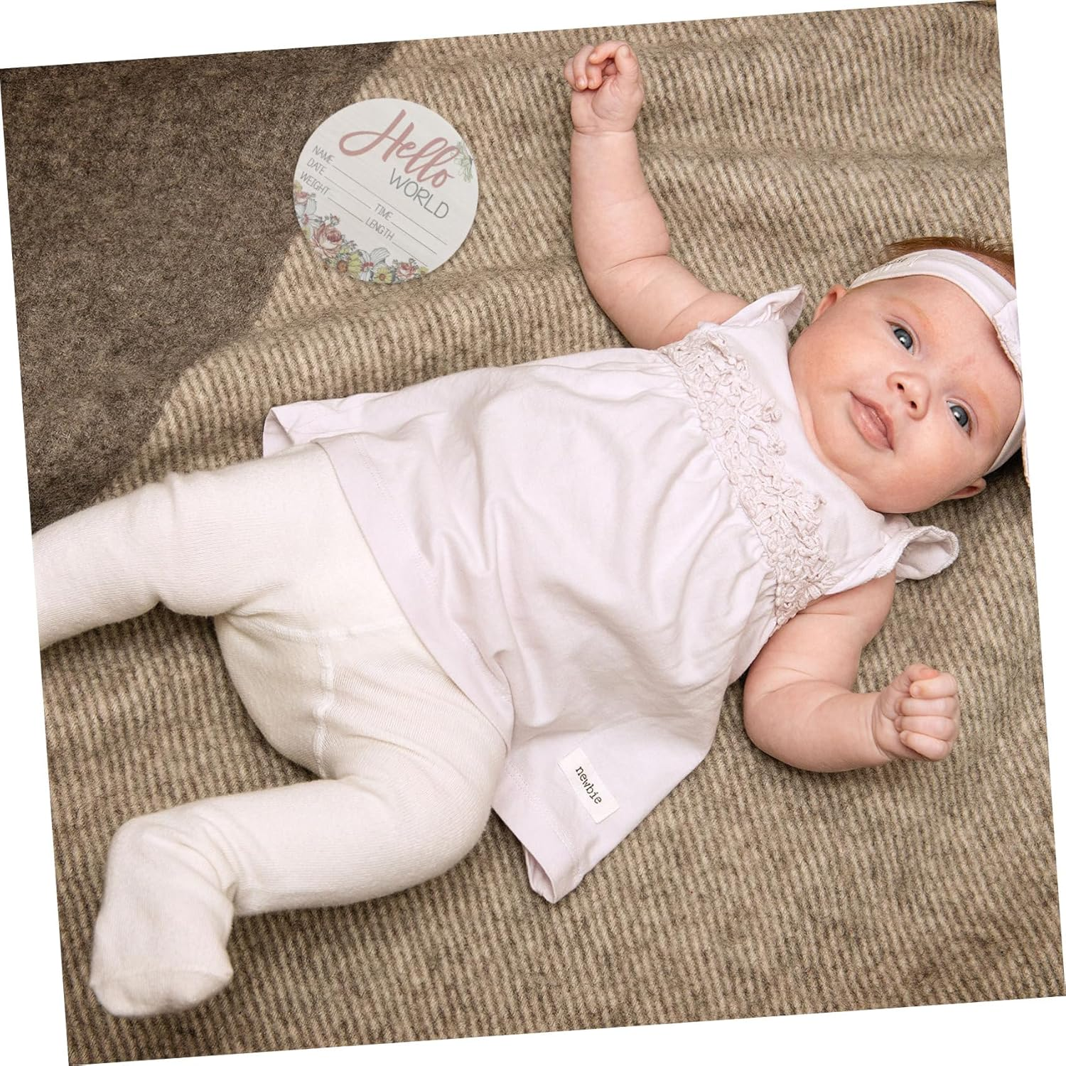 Wooden Newborn Announcement Sign Birth Photo Prop Keepsake Introduction Sign for Hospital Photography and Shower Gift image number 3