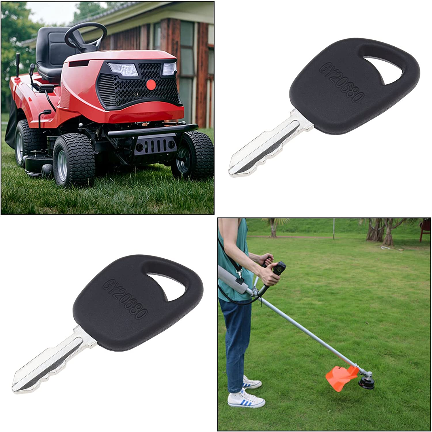 Emagtech 5PCS Ignition Starter Keys GY20680 AM123426 AM131946 Compatible with Husqvarna, John Deere, Kohler Lawn Mower and Tractor image number 4