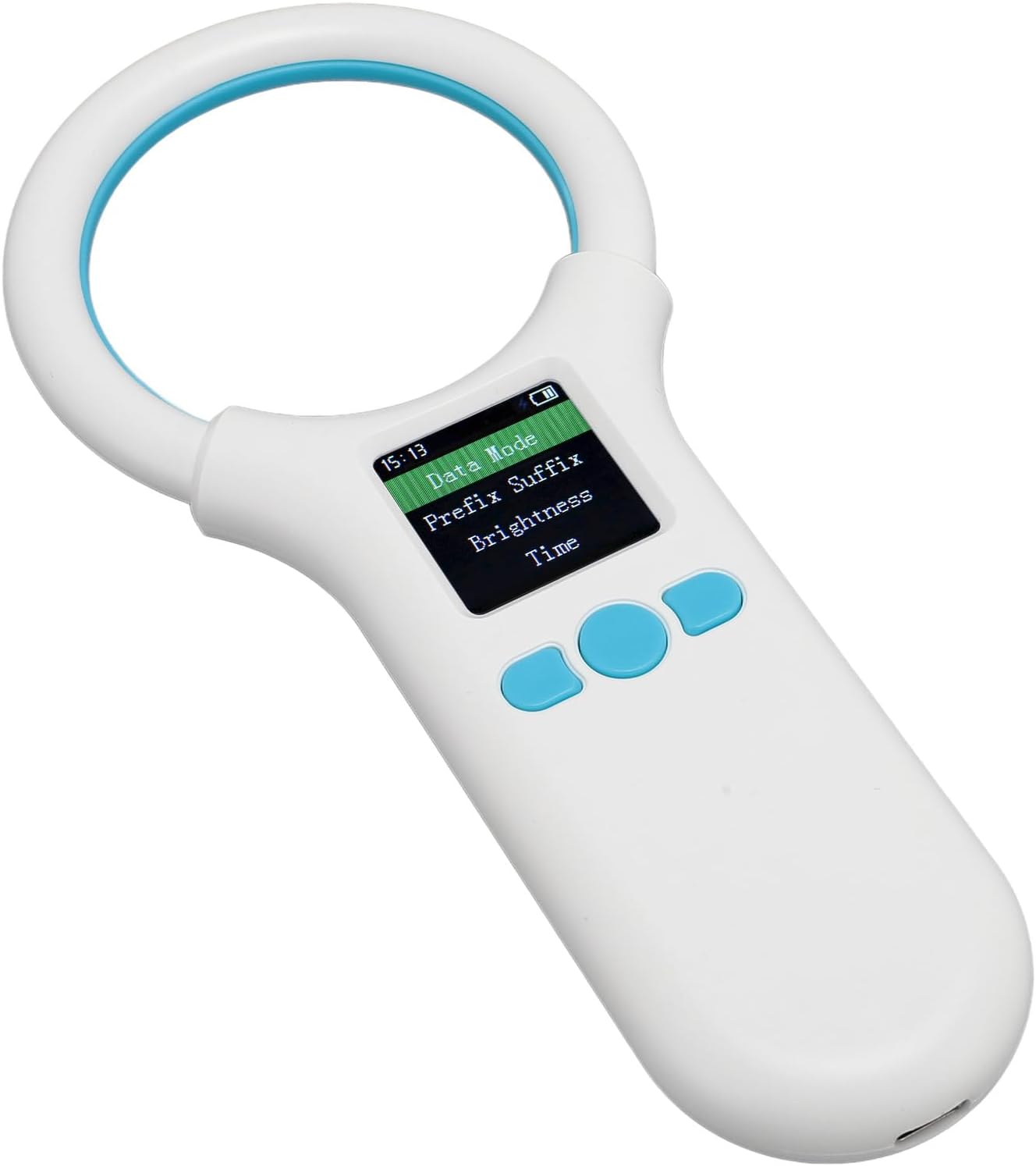 Pet Microchip Reader Scanner, Dual Frequency EMID FDX B ISO 11784/11785 Animal Chip ID Tag Scanner with 1.44 in TFT Screen, 500 Records Data Storage image number 5