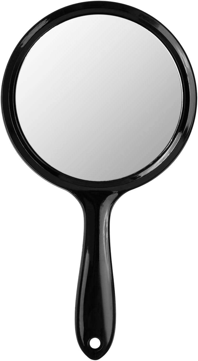 Hand Mirror Double Sided Mirror 1X/3X Magnifying Vanity Mirror round Shape Handheld with Handle for Women Daily Makeup Portable image number 1