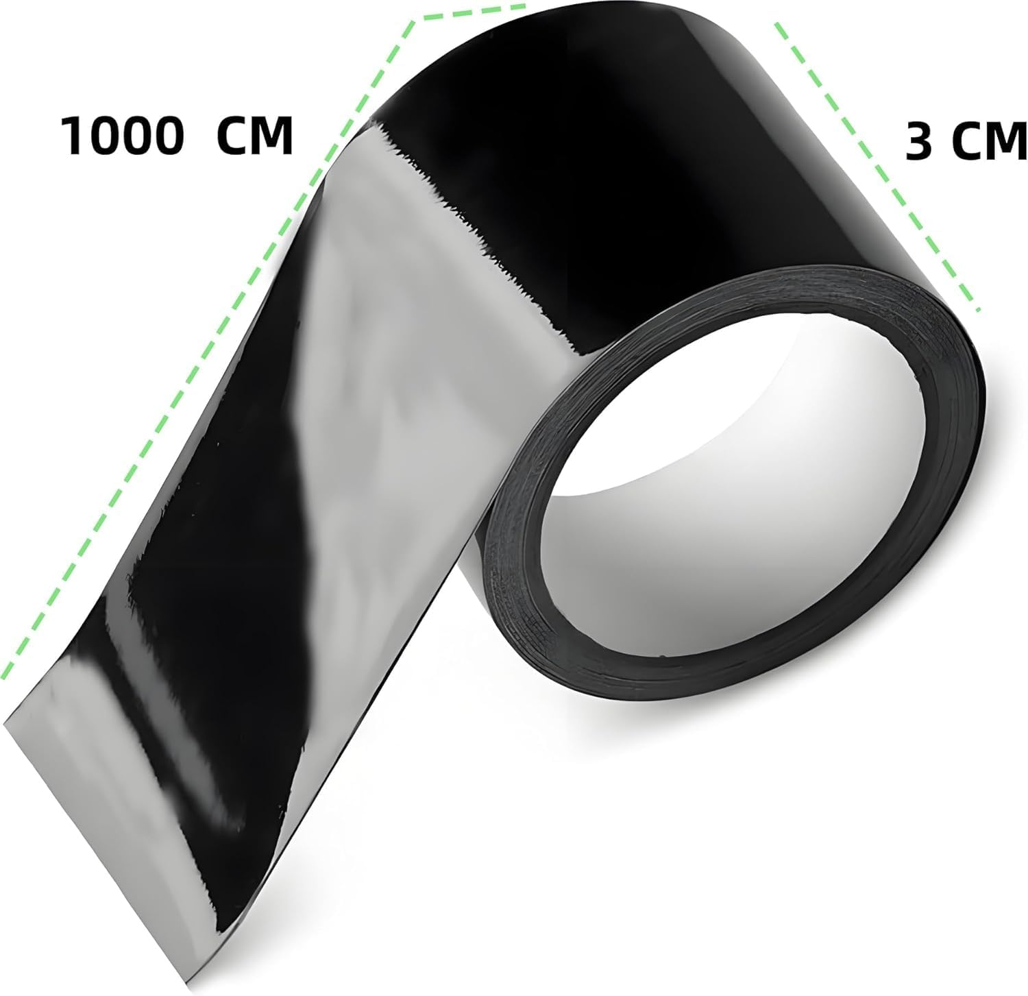 High Gloss Black Vinyl Wrap Tape, 3Cm X 1000Cm, with Scraper Tool and Adhesive Backing，Carbon Fiber Tape Auto Film Tape,Black Detailing Tape,High Self Adhesive with Scraper Tool