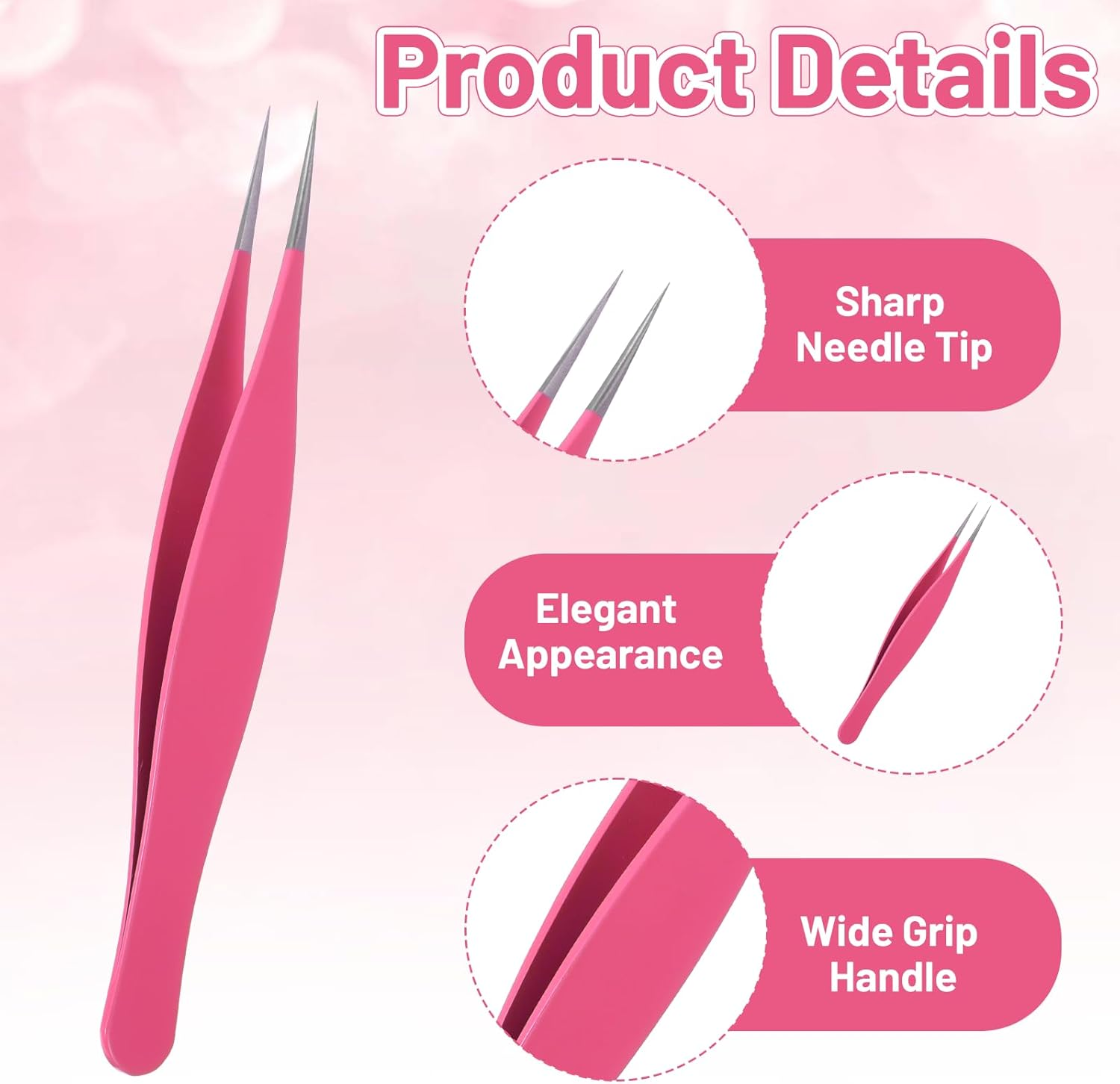 Pack of 6 Colourful Pointed Tweezers, Blackhead Tweezers Set, Precision Tweezers for Blackheads and Acne, Ultra-Fine Pimple Remover Tool, for Acne, Pimples, Comedones, Stains or Removal image number 2