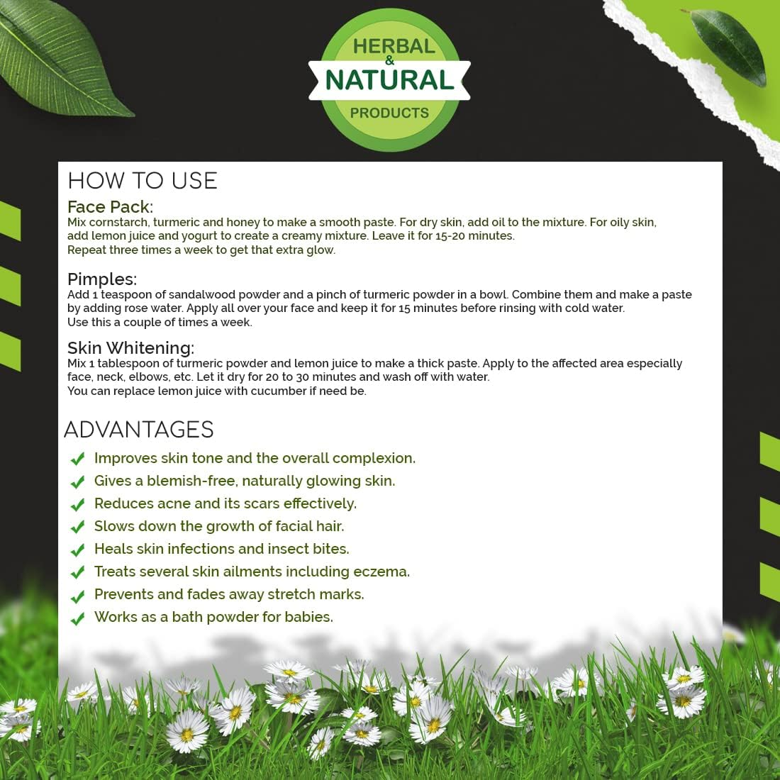 Kasturi Haldi Powder for Face Beauty Organic Skin Whitening Brightening Glowing Oil Control Facial Babies Baby Marriage Pure Herbal Organic Body Scrub :100Gm Wild Turmeric Manjal Jangli Haldi ) image number 4