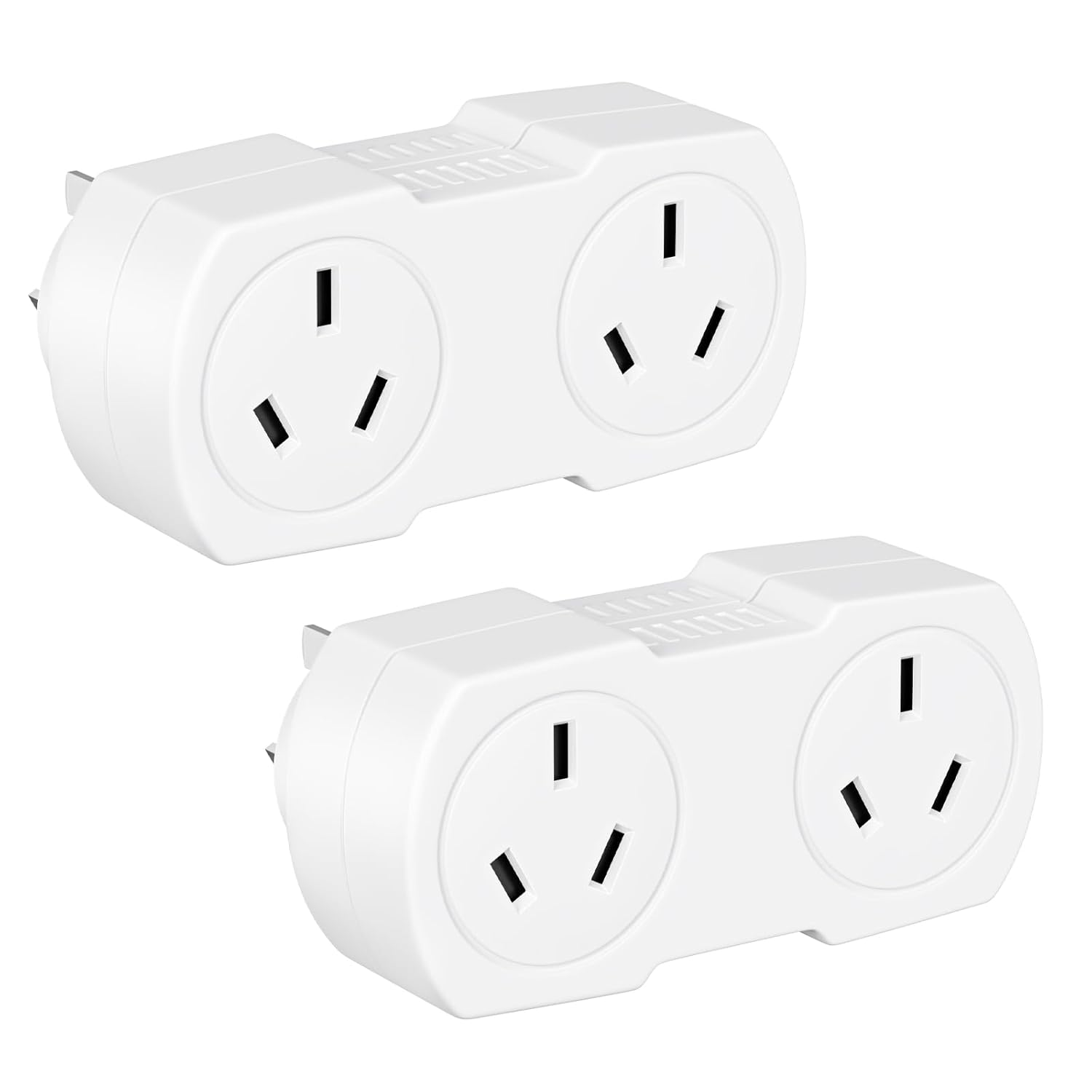 Multi Plug Outlet Extender 2 Pack, Double Power Outlet, Wall Outlet Splitter, 2 Way Outlet Wall Adapter, Sockets Adapter, 10A/2400W, Power Extender, White, for Home/Office image number 2